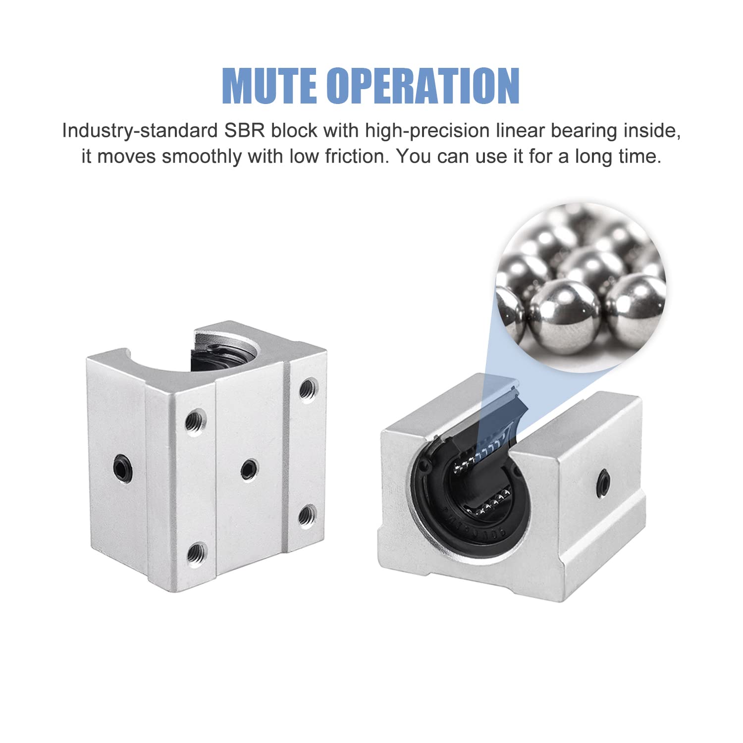 CNCCANEN SBR25 Linear Rail 1200mm with 4Pcs SBR25UU Bearing Blocks - High Precision Guide Rails for CNC Machines, 3D Printers, Laser Cutters & DIY Projects (T37P7052L136T) - Perfect for Smooth Motion Control in Automation & Robotics