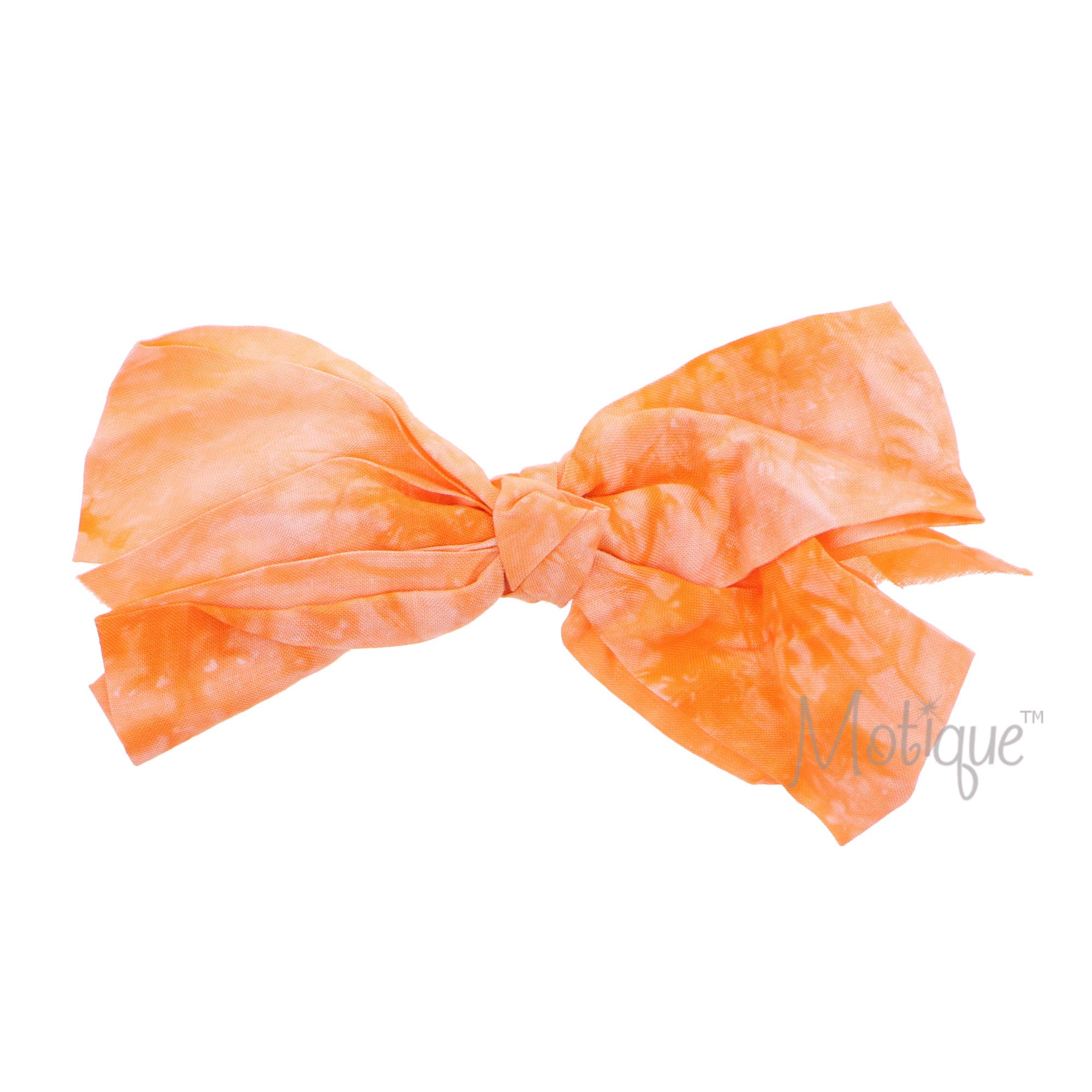 6 Inch Tie Dye Orange Bow for Girls - Perfect for Hair Accessories, Parties, and Everyday Style