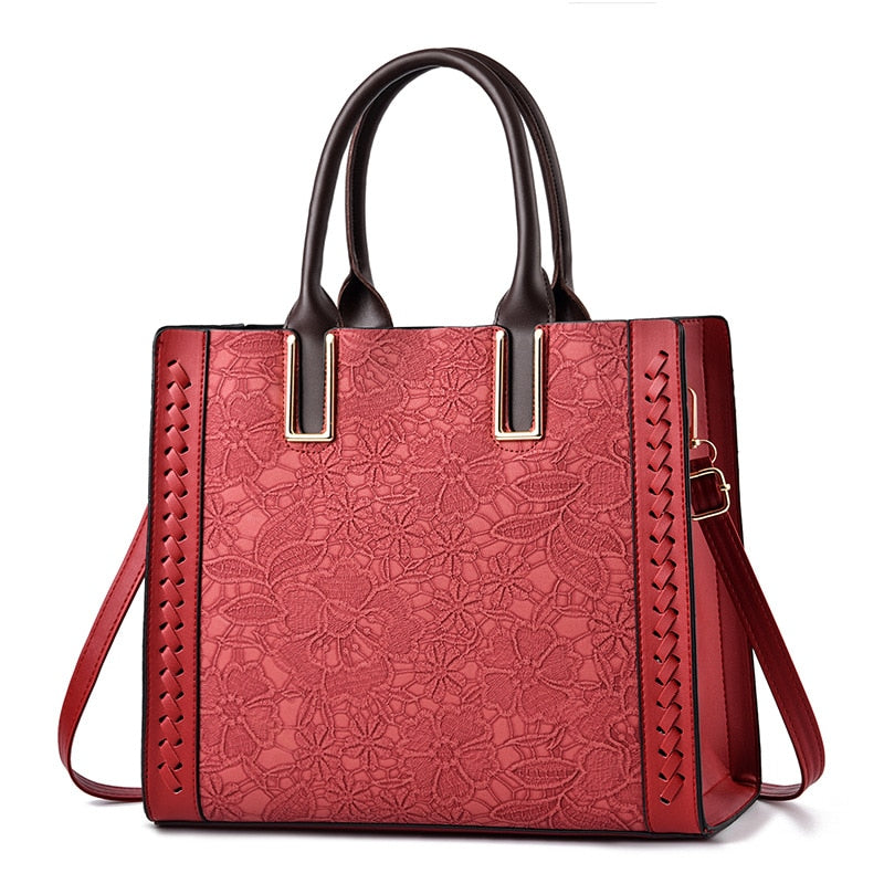 Stylish Women's Leather Tote Bag - Large Capacity Designer Shoulder Bag for Work, Travel & Everyday Use