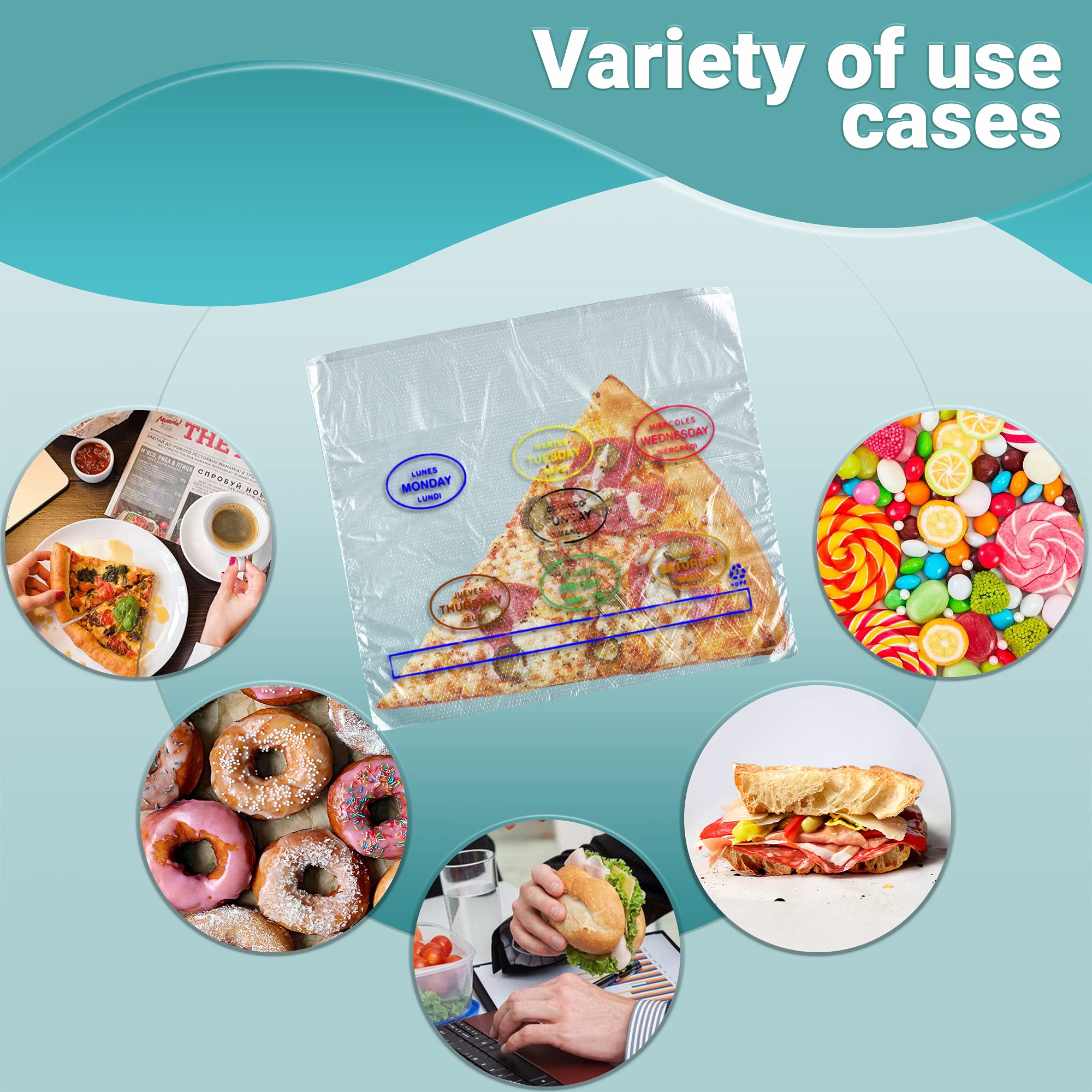 APQ 1000 Pack Portion Control Bags 10x8.5 Inch - Ultra Thin 0.50 Mil Saddle Pack Bags | Food Storage & Packing Bags | Lip & Flip Design Polyethylene Bags for Restaurants, Catering & Food Service Industry | Perfect for Meal Prep, Takeout & Bulk Food Storage