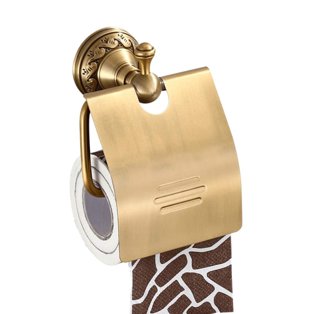 Vintage Carved European Retro Toilet Paper Holder - Antique Roll Towel Paper Dispenser for Bathroom & Kitchen Decor - 1pc Cabilock Tissue Holder - Perfect for Farmhouse, Rustic, and Vintage Style Homes