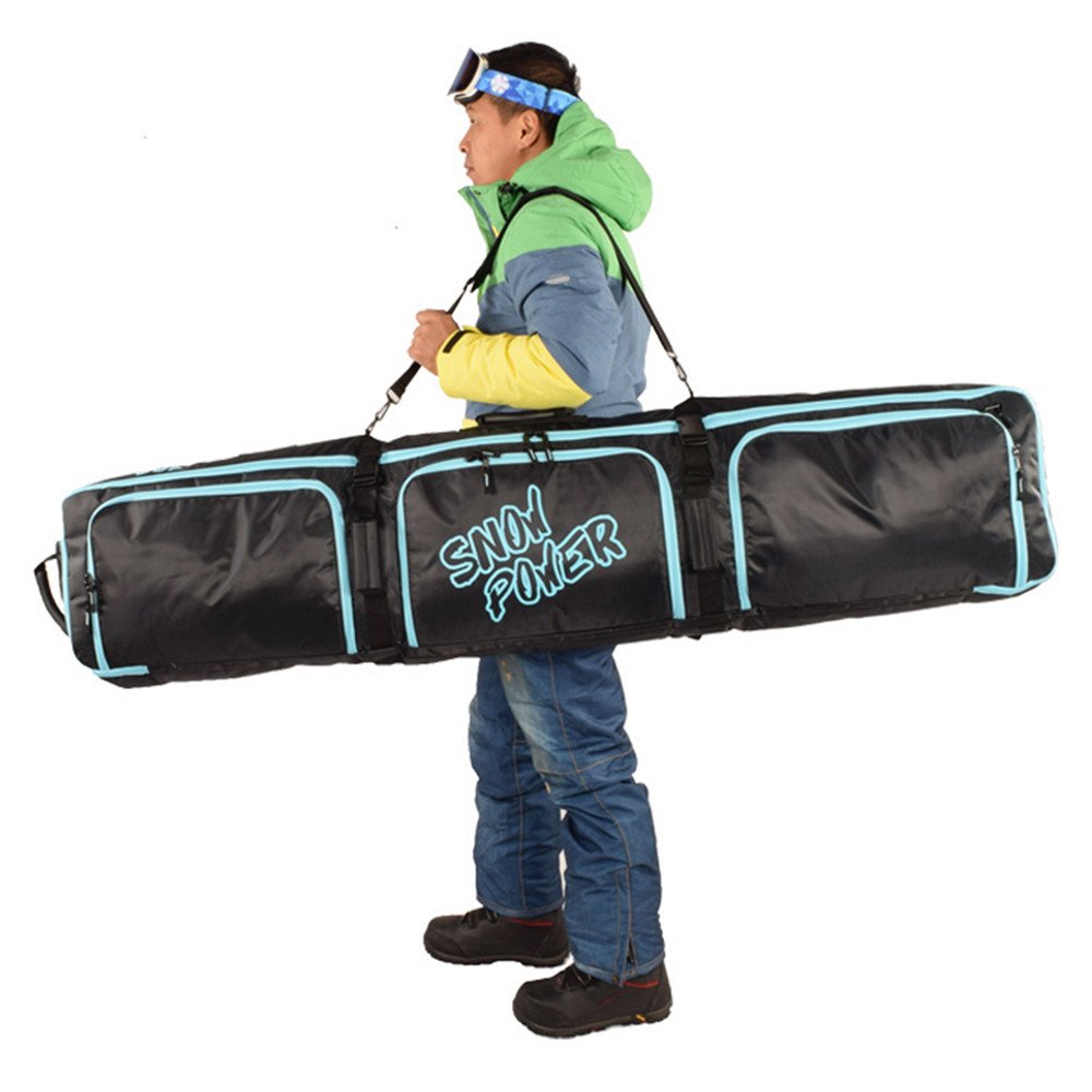 UNISTRENGH Waterproof Padded Snowboard Bag with Ski Boot & Helmet Storage - Durable Snow Sports Equipment Carrier for Travel & Mountain Adventures