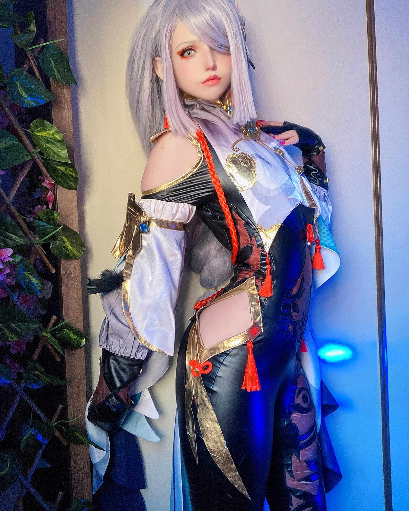Genshin Impact Shenhe Cosplay Costume for Women - Official Game Character Jumpsuit Outfit | Halloween, Cosplay Events, Anime Conventions, Themed Parties