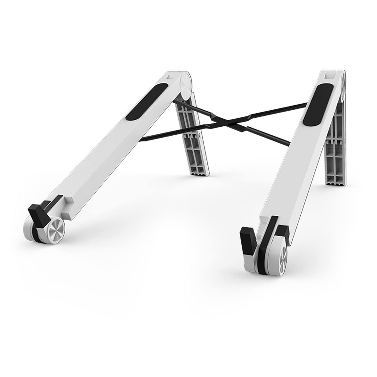 Gxswlaaa Lightweight Laptop Cooling Stand - Adjustable Vertical Laptop Holder, Foldable Tablet Stand Bracket for MacBook, Dell, HP (White) - Perfect for Office, Gaming & Home Workspace