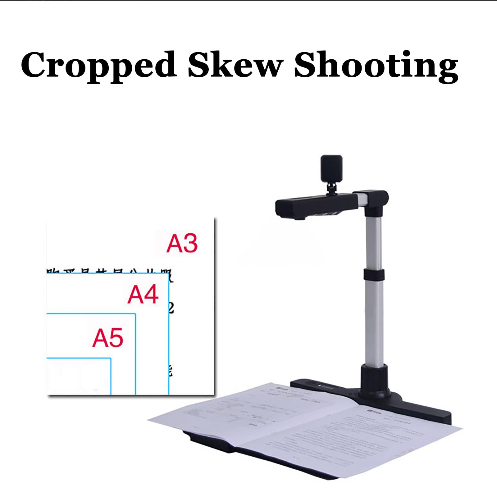 Portable A4 Document Scanner with 6 LED Lights & Dual Lens - 1500W Pixel, 1s/Page Fast Scanning, Smart Background Removal - Perfect for Photos, Books, ID Cards, Magazines - Ideal for Home Office, Business, Travel & Archiving