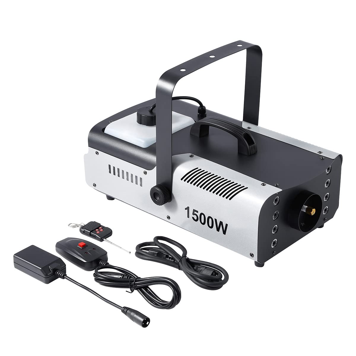 1500W TCFUNDY Fog Machine with RGB 8 LED Lights & Remote Control - Perfect for DJ Shows, Halloween Parties, Wedding Events, and Stage Performances