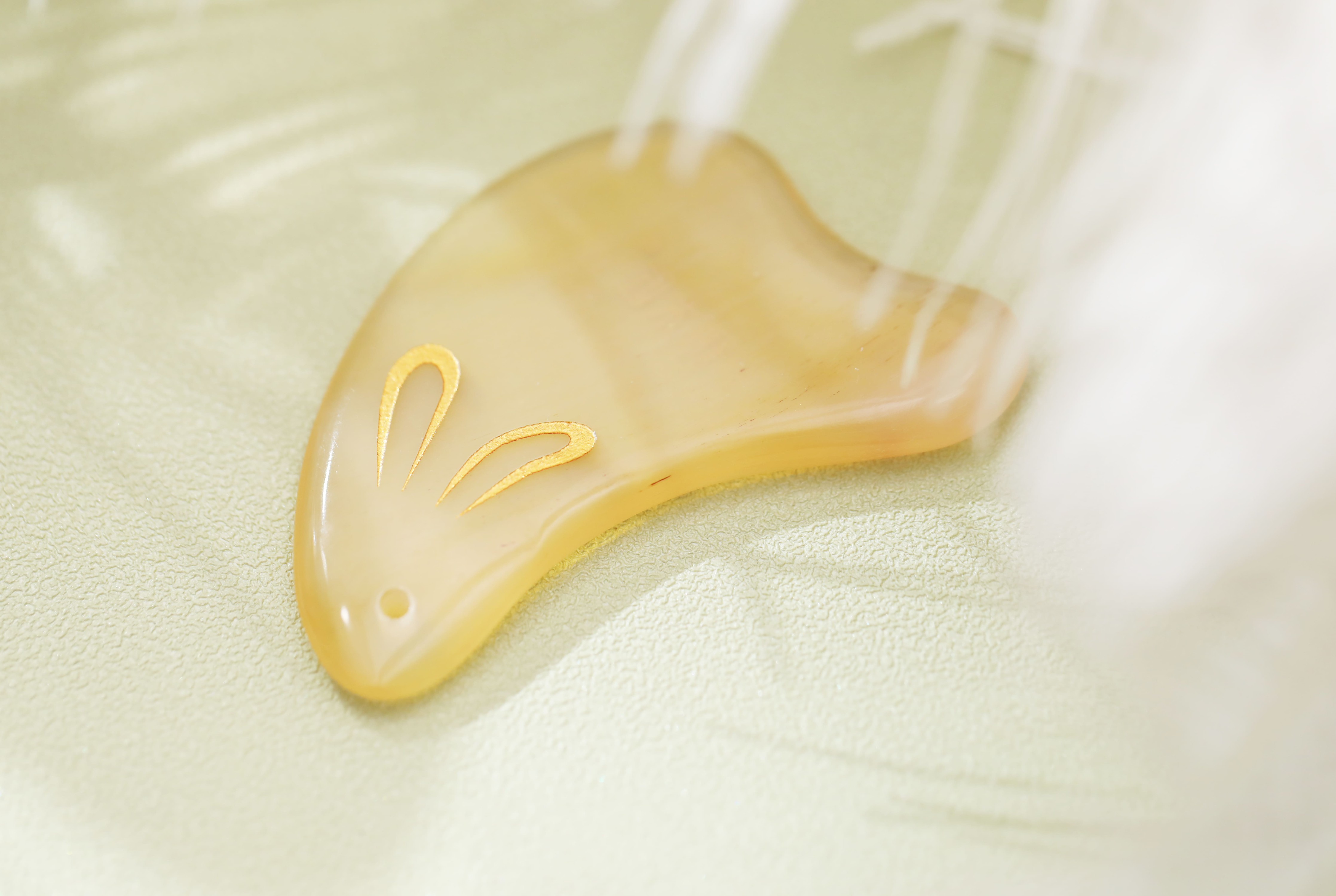 Moon Rabbit Gua Sha Board - Natural Jade Massage Tool for Face & Body, Relieve Tension & Improve Circulation - Perfect for Skincare Routine & Relaxation at Home