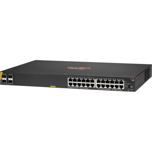 Aruba 6100 24-Port Gigabit Class4 PoE Switch | 4SFP+ | 370W Power Budget | Layer 3 Supported | Modular Design | 32.7W Power Consumption | Rack/Wall Mountable 1U Network Switch | Ideal for Office Networks, Data Centers & Enterprise IT Infrastructure