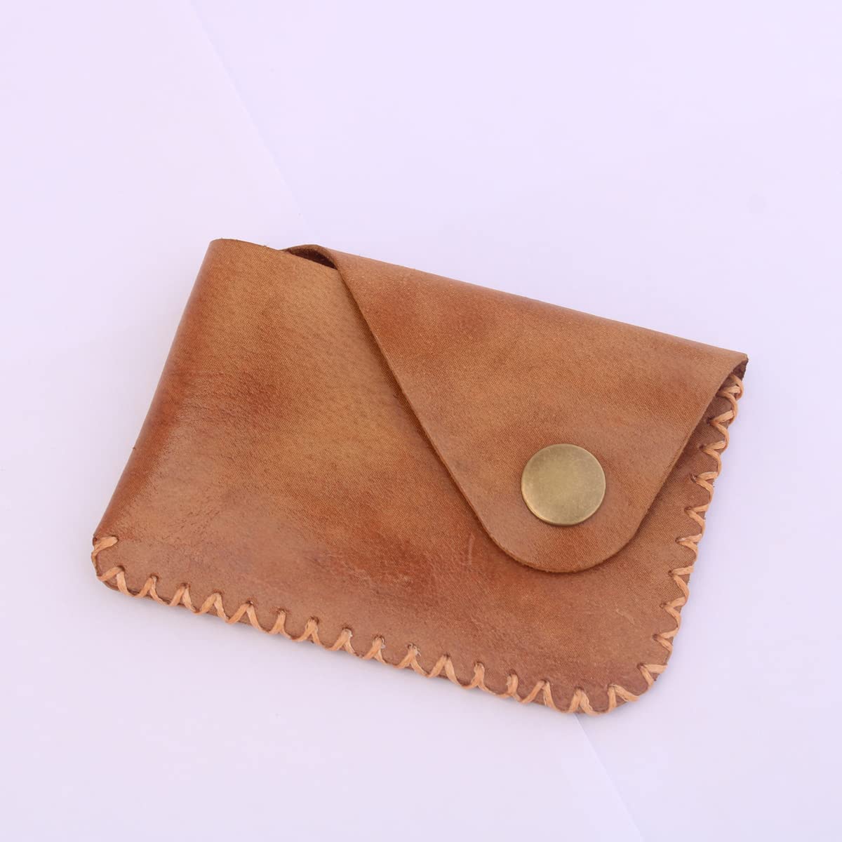 Handmade Genuine Leather Slim Card Holder Wallet - Front Pocket Minimalist RFID Blocking Card Organizer for Men & Women - Perfect for Travel, Business Cards, and Everyday Use