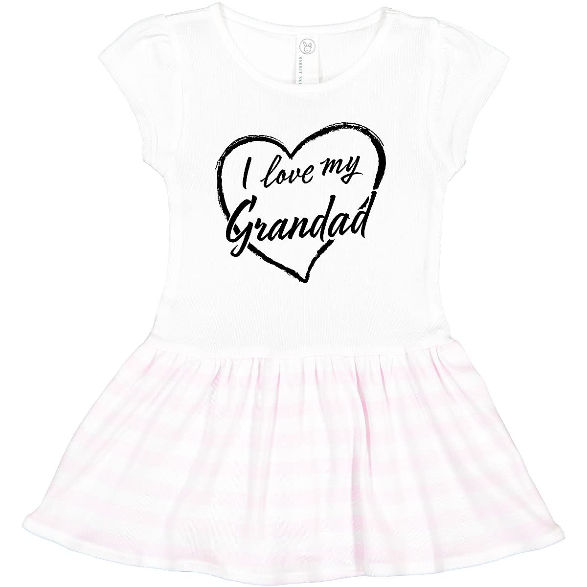 Inktastic I Love My Grandad Black Chalk Heart Toddler Dress - Cute Outfit for Grandparents Day, Family Photos & Special Occasions
