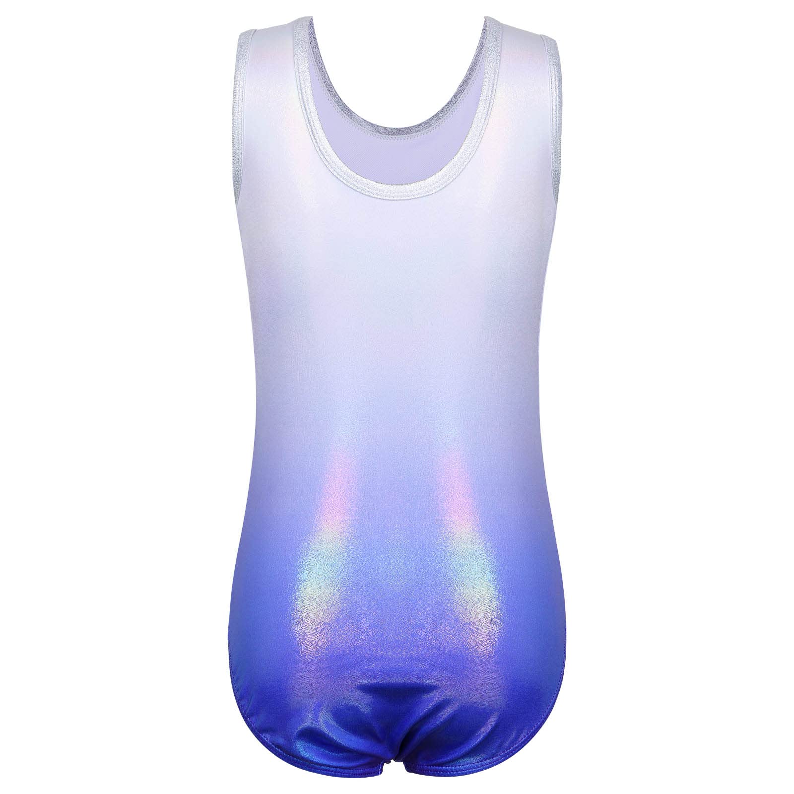 BAOHULU Girls Gymnastics Leotard with Embroidery - Shiny Aqua Rose Diamond Dancewear for Ballet, Cheerleading & Performance
