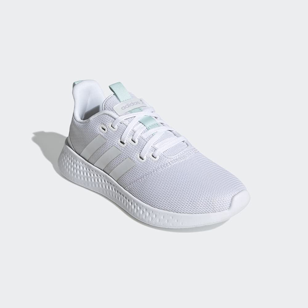 adidas Women's Puremotion Running Shoes - Lightweight & Breathable for Jogging, Gym Workouts (White/White/Halo Mint, Size 7) | Perfect for Road Running, Treadmill Training & Fitness Activities