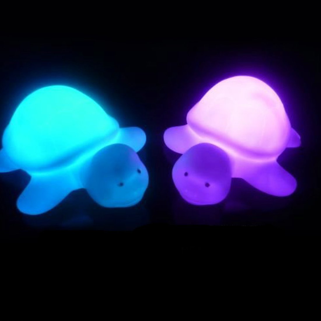 3Pcs Color Changing LED Turtle Night Light - 7 Colors, Battery Operated Desk Lamp for Kids Bedroom, Party Decor & Christmas Gift - Cute Animal Lamp for Home, Nursery & Bedside Lighting