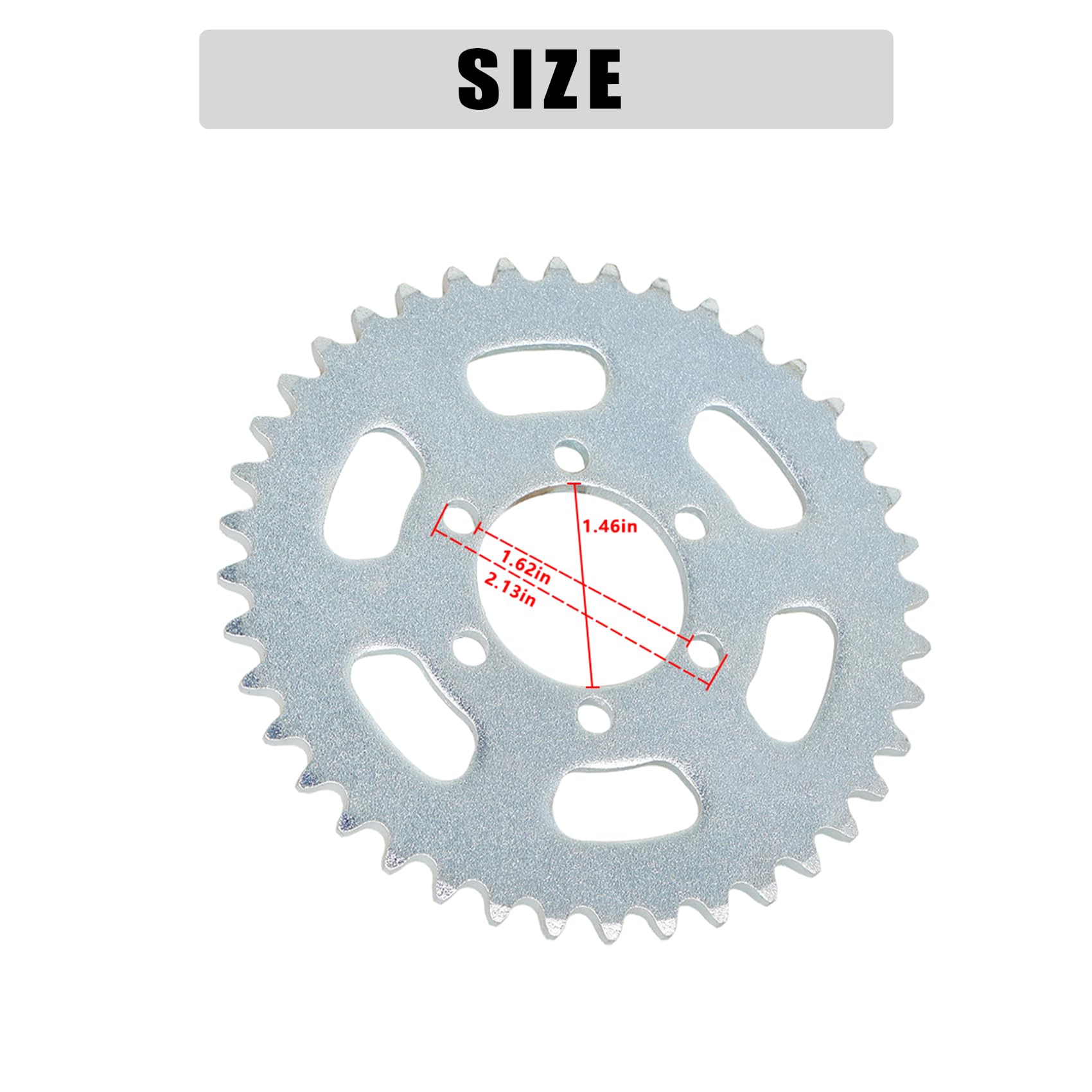 35T 40 Teeth Rear Sprocket 5 Inch Replacement for Mini Bike Go Kart Quad - Durable Chain Sprocket for Off-Road Racing, Trail Riding & DIY Mini Bike Projects