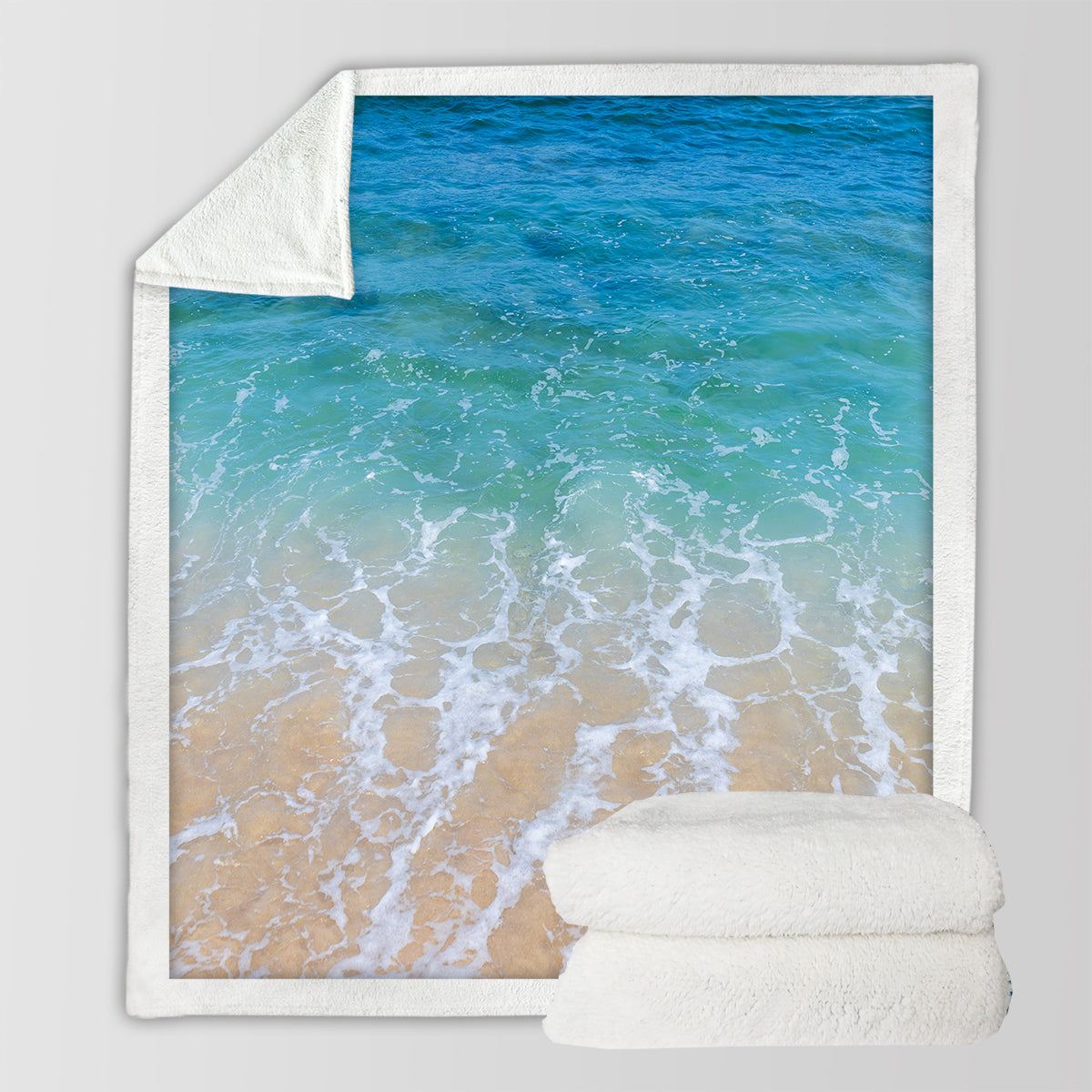 Cozy Sherpa Fleece Blanket for Beach, Camping & Travel - Ultra Soft & Warm Throw for Outdoor Picnics, Lounging & Cold Weather