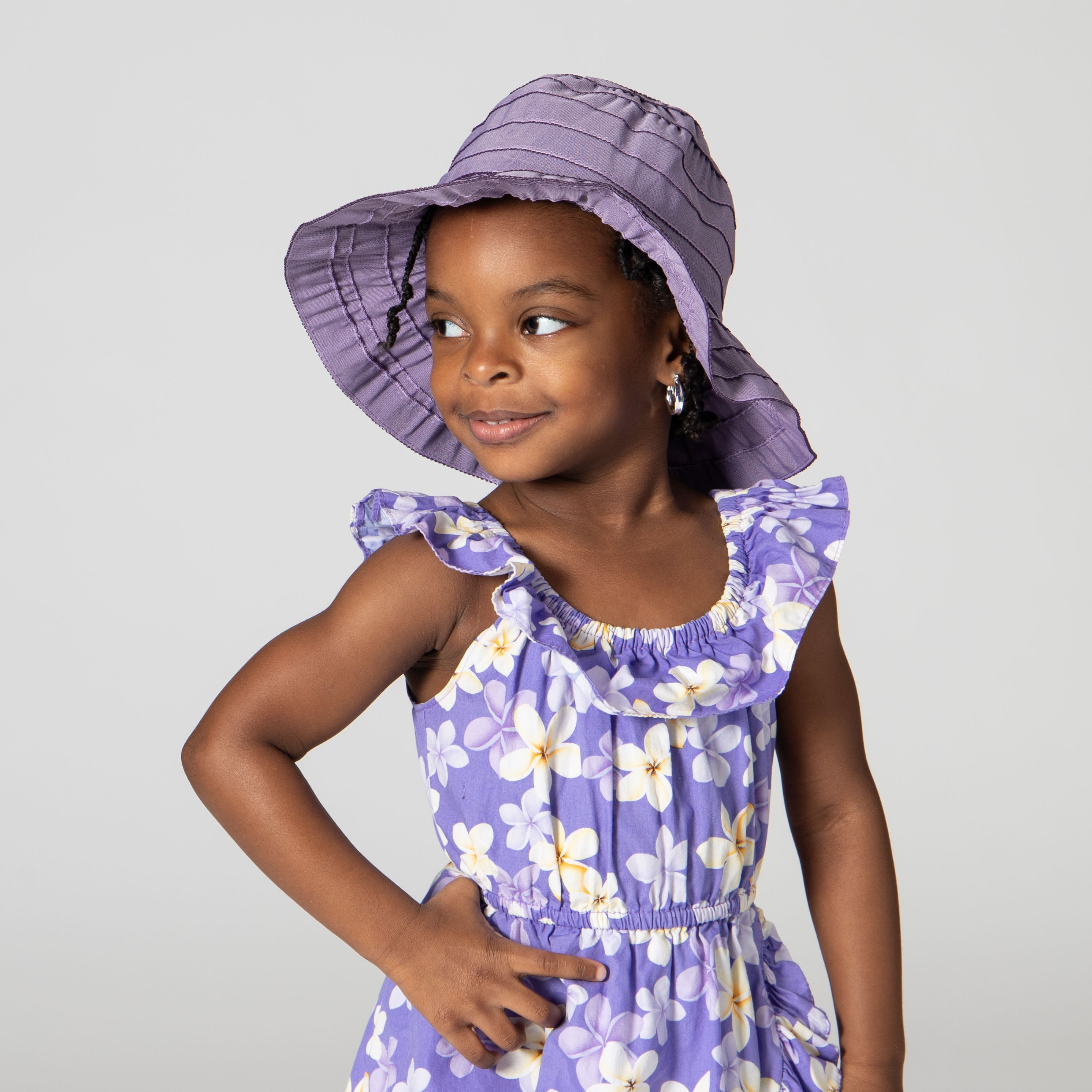 Kids Ribbon Floppy Sun Hat - Adjustable Wide Brim Summer Hat for Girls & Boys - Perfect for Beach, Pool, Outdoor Play & Photoshoots