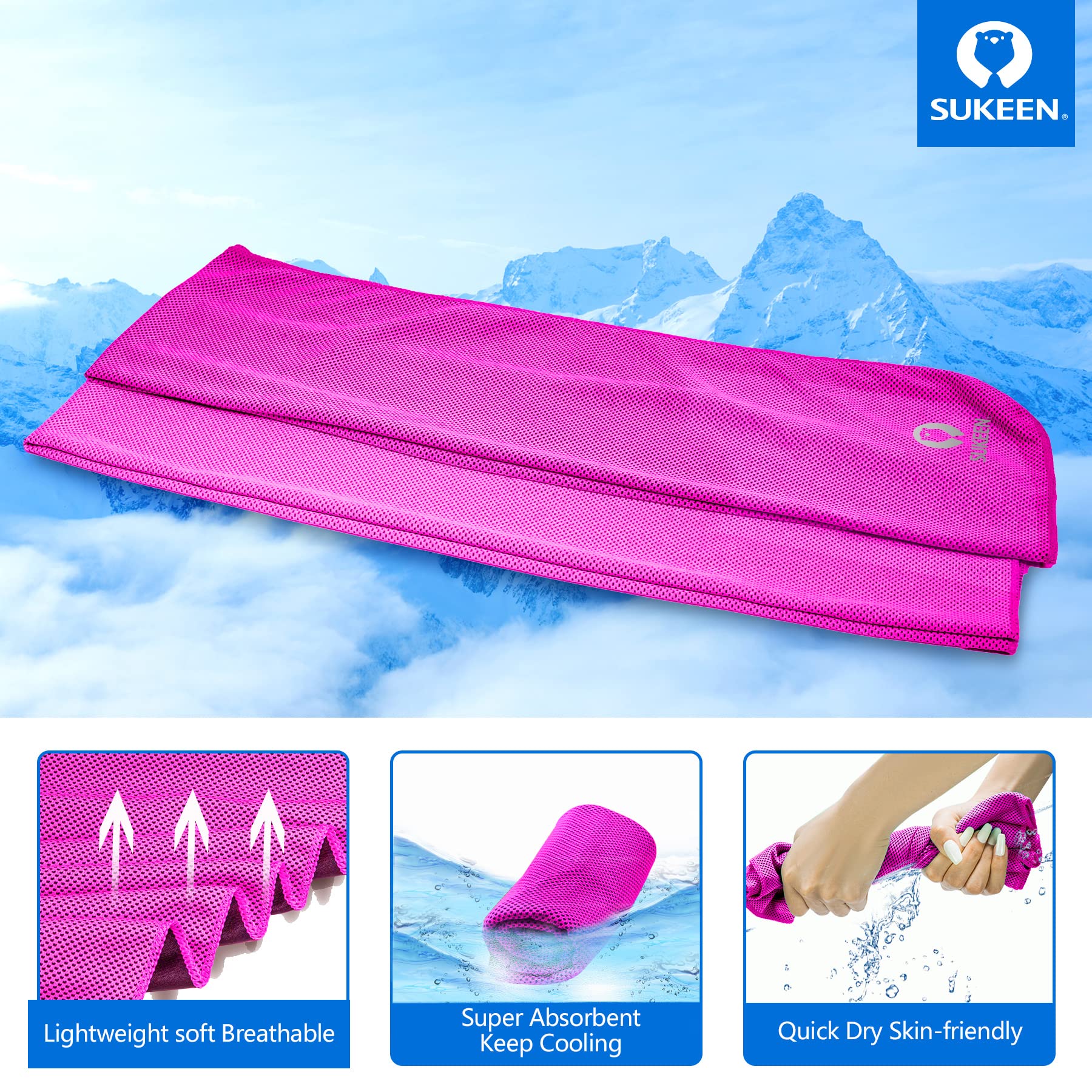 16-Pack Sukeen Cooling Towels (40