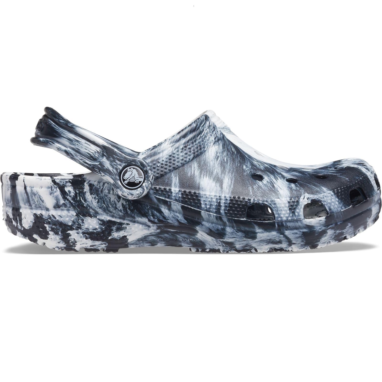 Crocs Unisex Classic Marbled Tie-Dye Clog - Comfortable Slip-On Shoes for Men & Women - Perfect for Casual Wear, Beach, Pool & Indoor Use