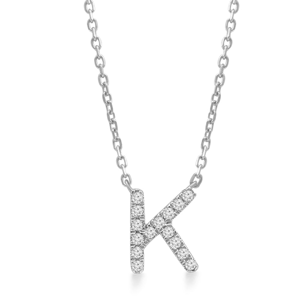 14K Yellow Gold Diamond Initial Charm Necklace - Personalized Classic Jewelry for Women | Perfect Gift for Birthday, Anniversary & Valentine's Day
