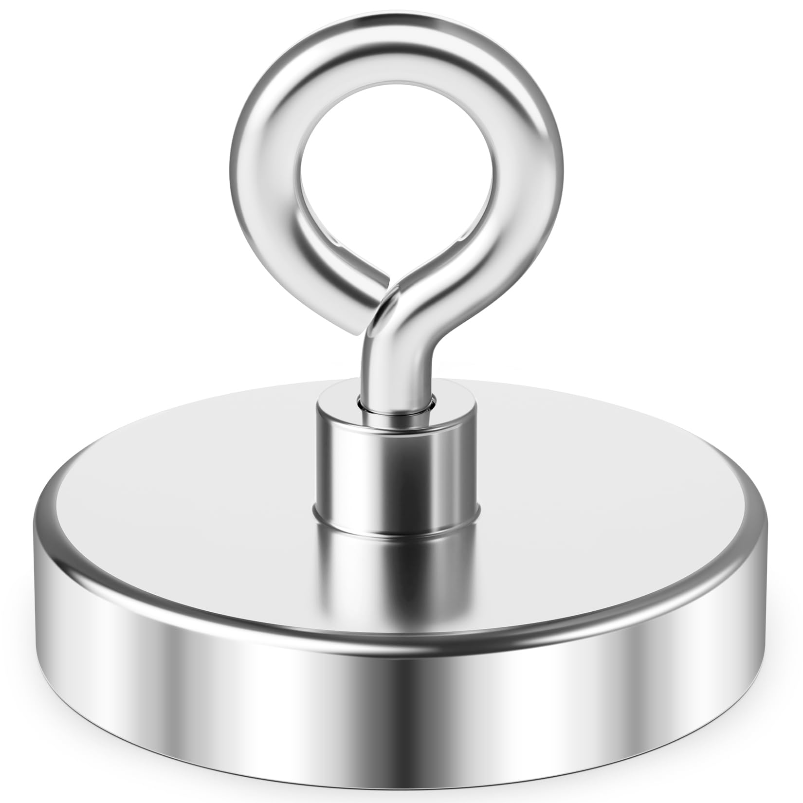 Super Strong Neodymium Fishing Magnet 500 lbs (227 KG) Pulling Force - Rare Earth Magnet with Countersunk Hole & Eyebolt for River Retrieval & Magnetic Fishing - 2.36 Inch (60 mm) - Perfect for Underwater Treasure Hunting, Metal Detecting & Outdoor Adventures