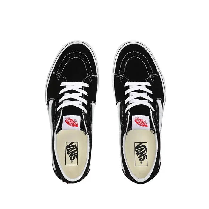 Vans Sk8 Low Sneakers - Black & White Classic Skate Shoes for Men & Women | Perfect for Casual Wear, Skateboarding & Street Style