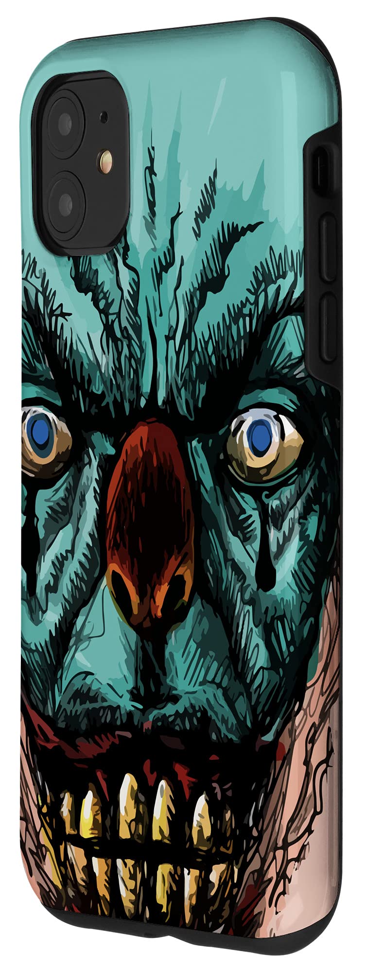 Scary Halloween iPhone 11 Case with Creepy Clown Face Design - Perfect for Horror Parties & Trick or Treating