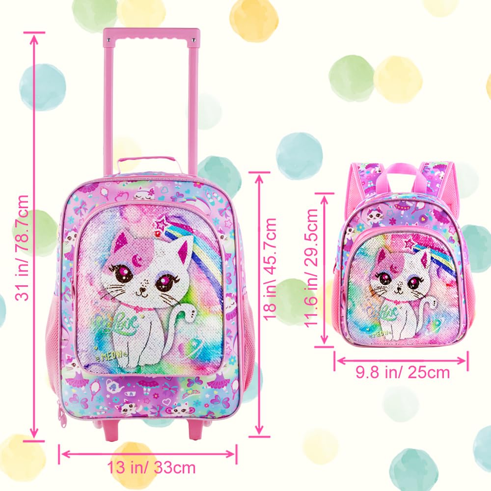 **Kids Rolling Luggage for Boys & Girls - Cute Carry-On Suitcase with Wheels for Toddler Travel, School Trips & Family Vacations**