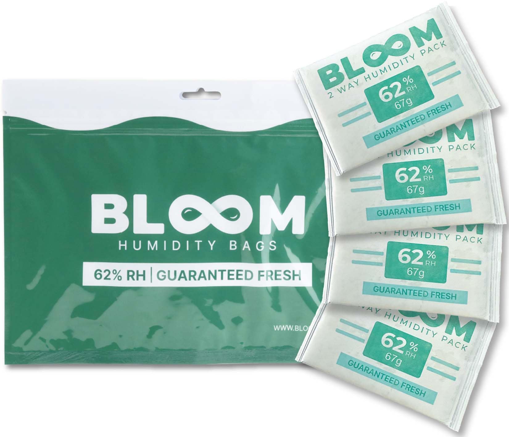 Herb Guard 62% Humidity Control Packs - 4 x 67g Boveda-Style Moisture Packs for Cannabis, Cigars & Herbs | Maintains Perfect Humidity for 1 LB | Revives Dry Products | Ideal for Storage Jars, Humidors & Travel Cases