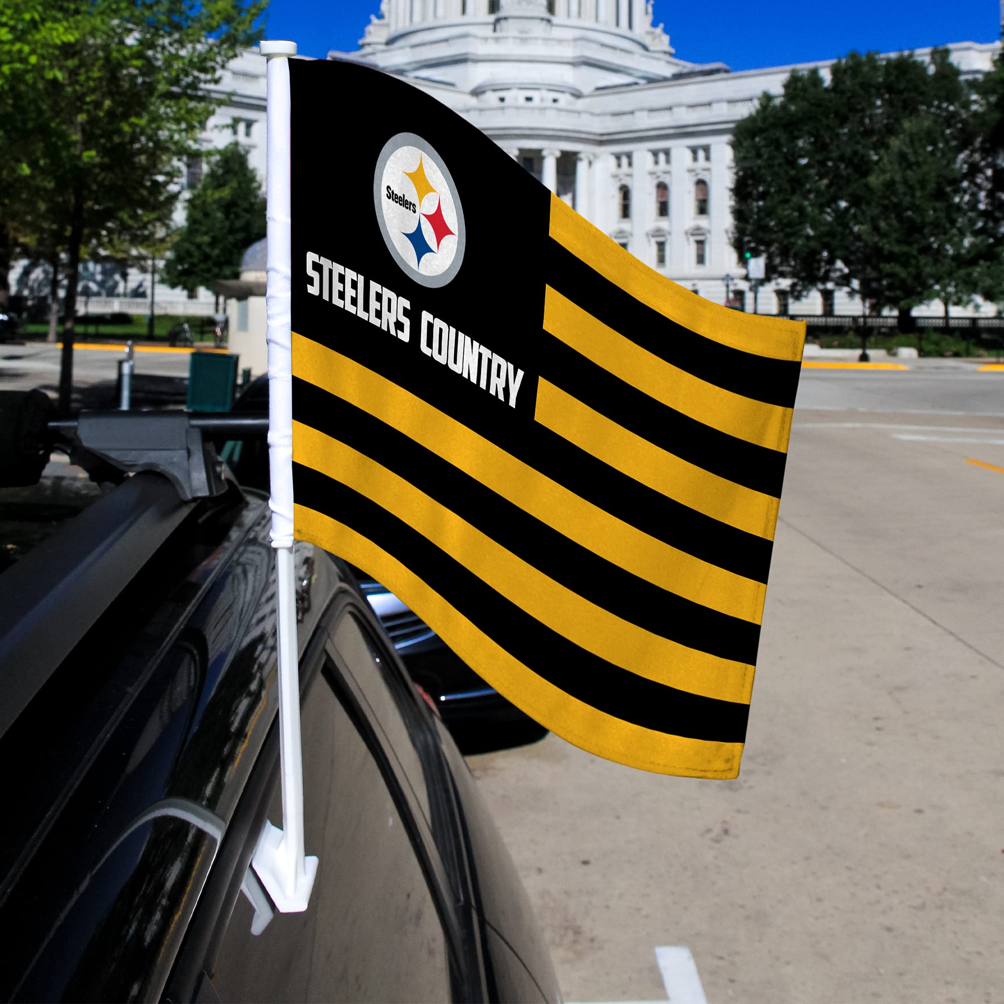 NFL Car Flag - Double Sided Team Logo Car Accessory for Game Day & Tailgating | Rico Industries
