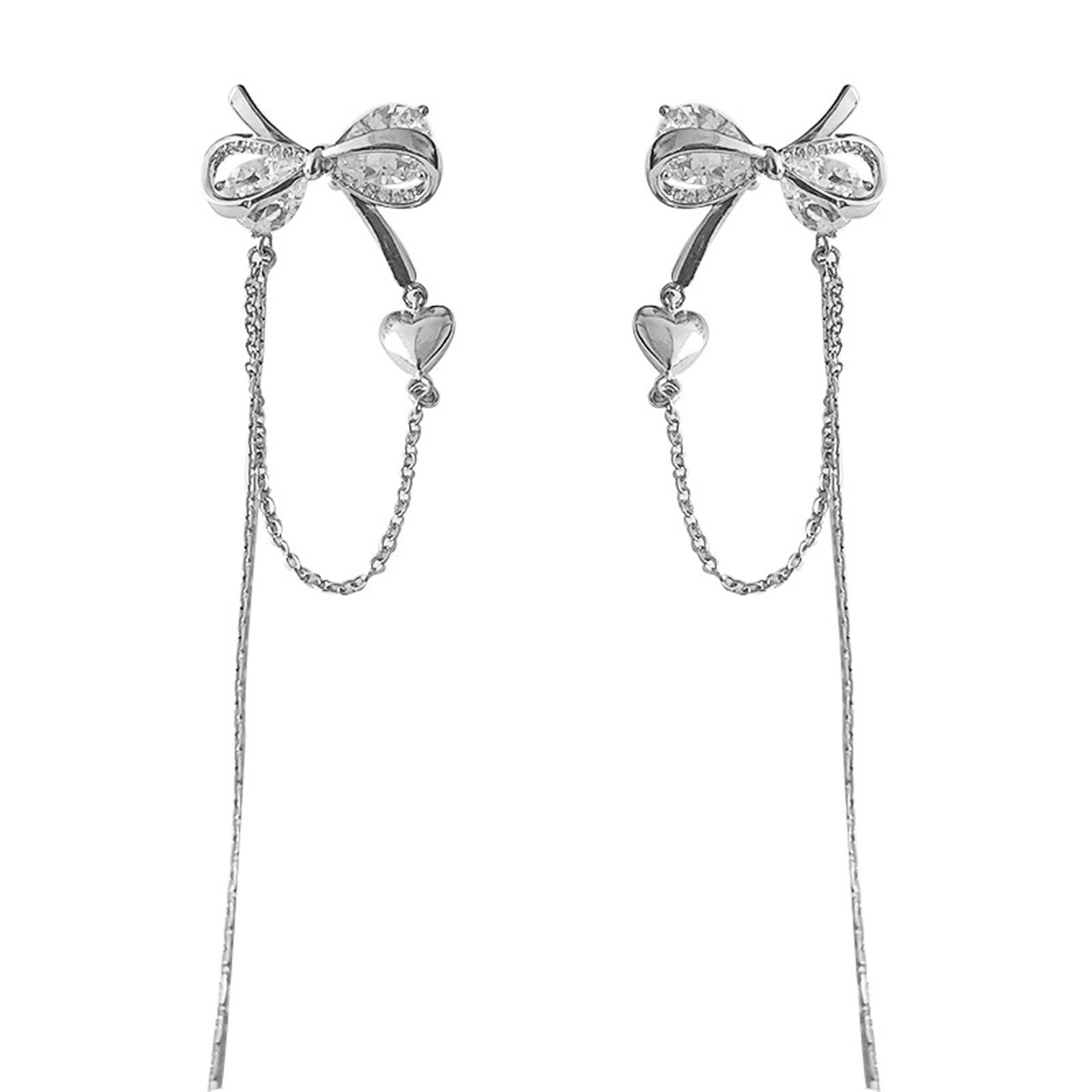 Butterfly Ear Clips for Women - No Piercing Silver Glitter Wrap Ear Cuffs | Elegant Fashion Jewelry for Parties, Weddings & Daily Wear