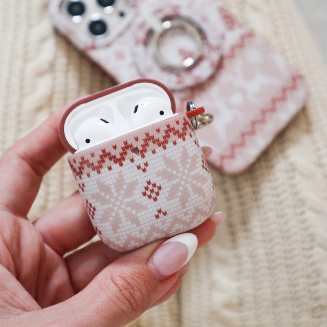 Soft Cozy Chai Knit AirPod Case - Perfect for Fall & Winter Outfits, Travel, and Daily Use