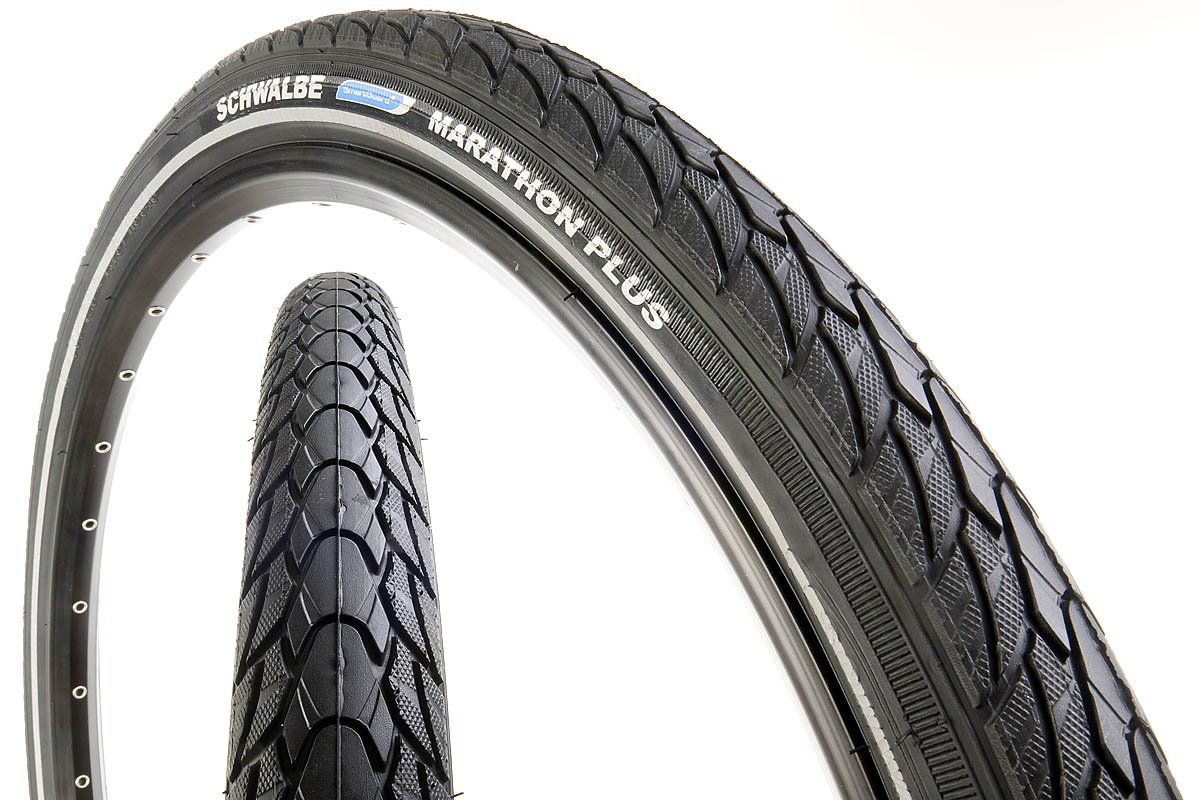 Schwalbe Marathon Plus Rigid Unisex Bike Tire - Puncture Resistant, Durable & All-Weather Bicycle Tire for Commuting, Touring & Urban Cycling