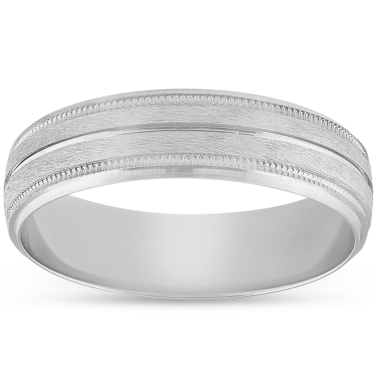 Platinum 5mm Brushed Finish Men's Wedding Band - Handcrafted Luxury Ring for Grooms, Engagements & Anniversaries - Perfect for Formal Occasions, Proposals & Daily Wear