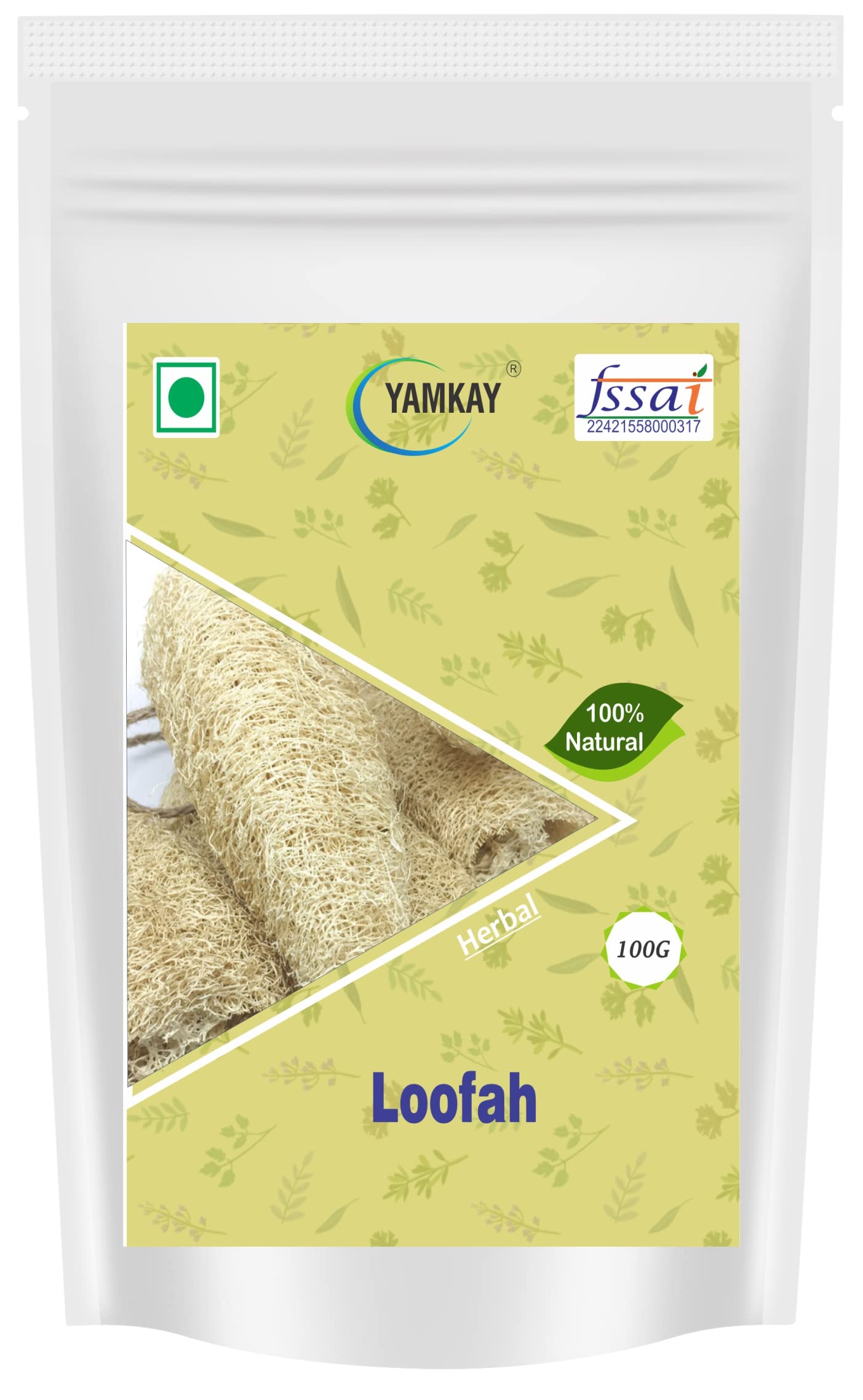 Yamkay Organic Loofah Sponge Set - 5 Pack Natural Exfoliating Body Scrubber for Shower & Bath, 14cm Eco-Friendly Skin Care (Perfect for Sensitive Skin & Spa Day)