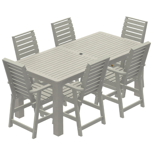 Glennville 7-Piece Counter Height Dining Set - Modern Kitchen & Breakfast Nook Table with Chairs for Small Spaces
