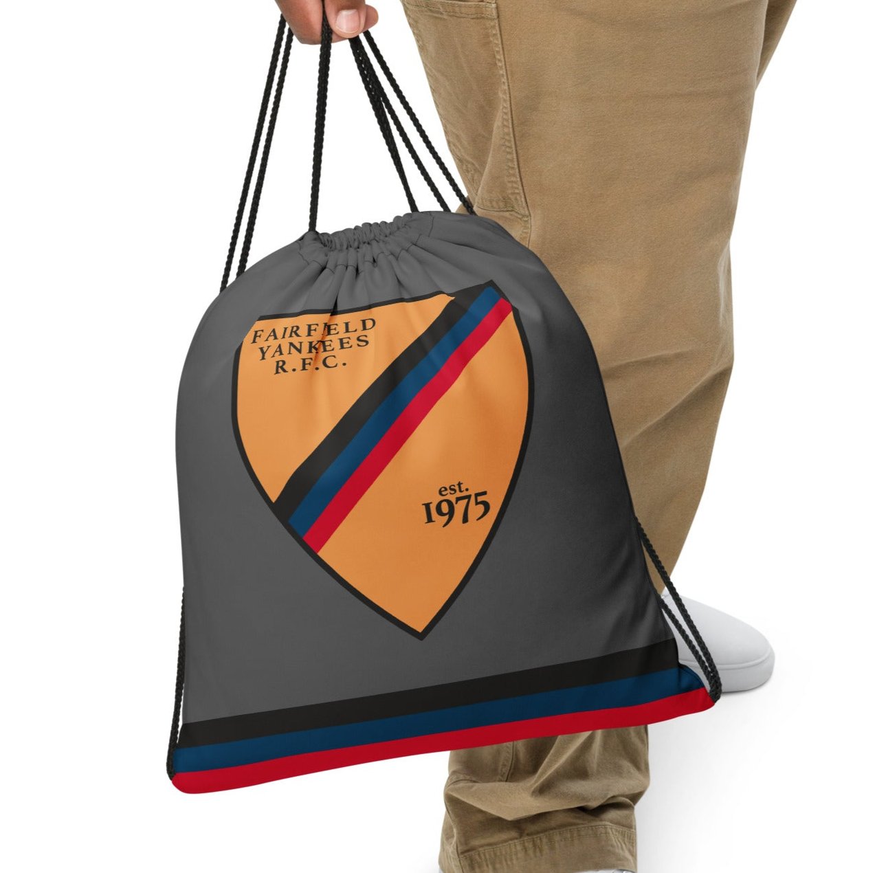 Fairfield Yankees RFC Drawstring Bag - Durable Sports Backpack for Rugby Fans & Team Gear - Perfect for Training, Travel & Game Day Essentials