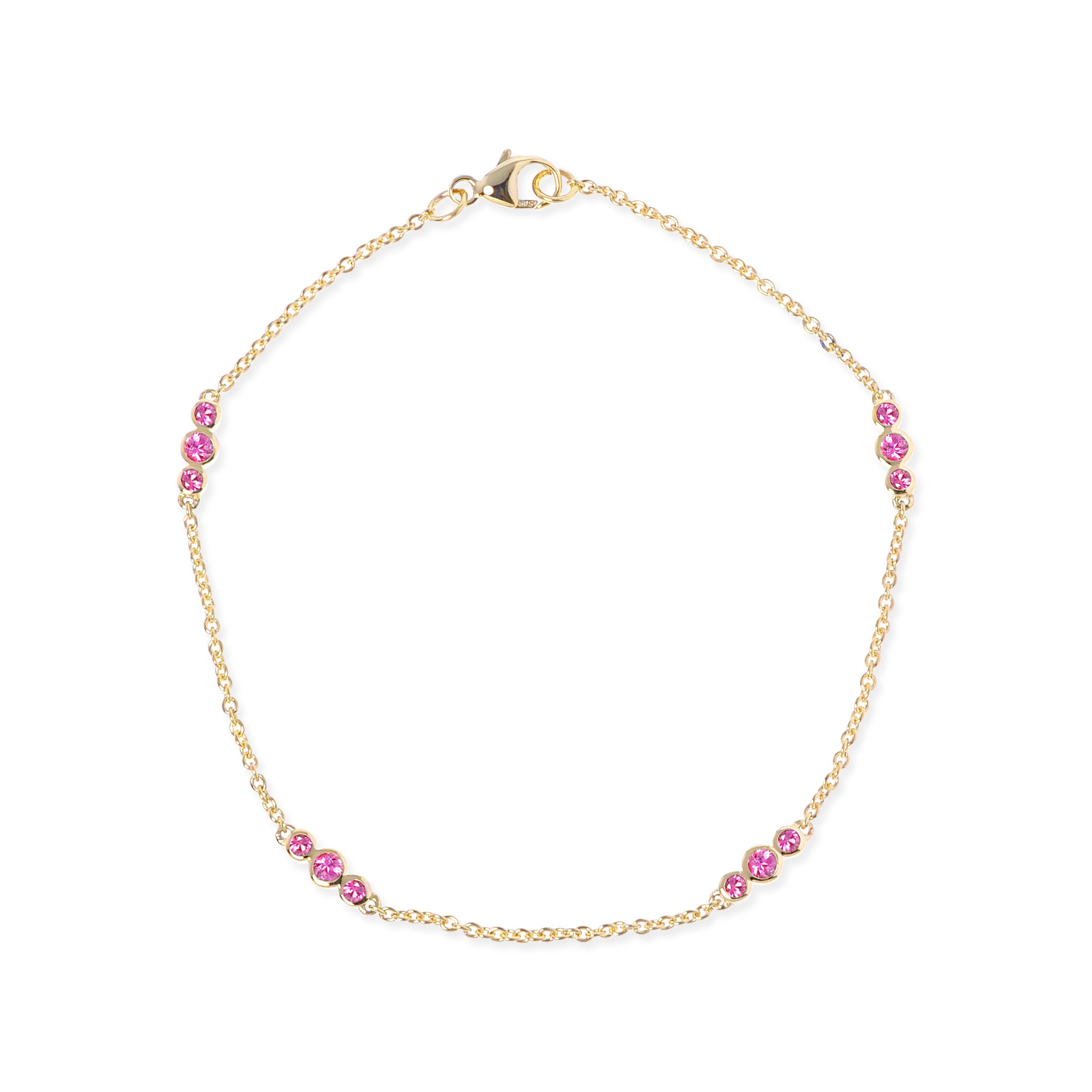 Pink Sapphire Triplet Bracelet for Women - Elegant Jewelry Gift for Birthdays, Anniversaries & Special Occasions | Perfect for Weddings, Parties & Everyday Wear