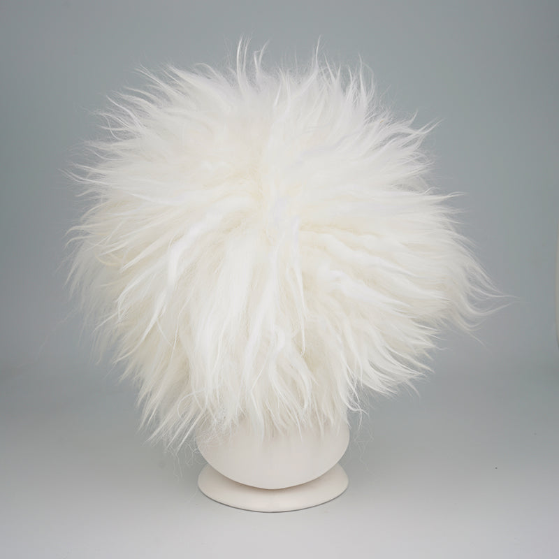 OPAWZ Dyeable Model Dog Head Wig - White (WW03) | Pet Costume Accessory for Cosplay, Photo Shoots & Halloween