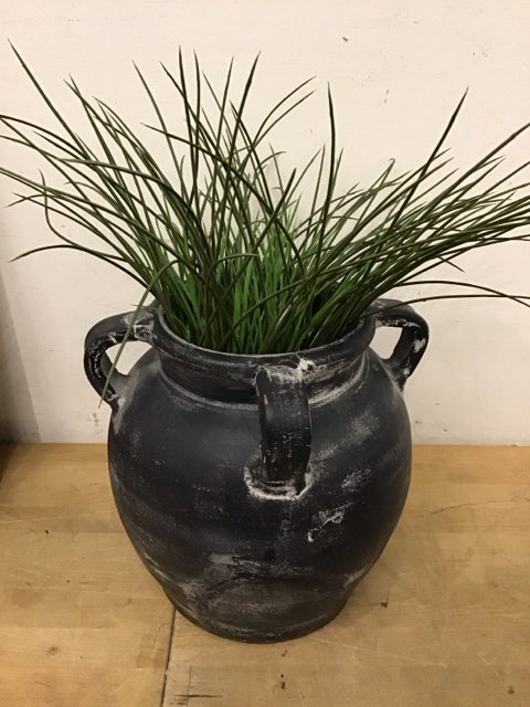 12 Pack Mini Pottery Art with Faux Grass - Small Decorative Plant Pots for Home, Office, and Wedding Decor - Perfect for Succulents, Air Plants, and DIY Crafts