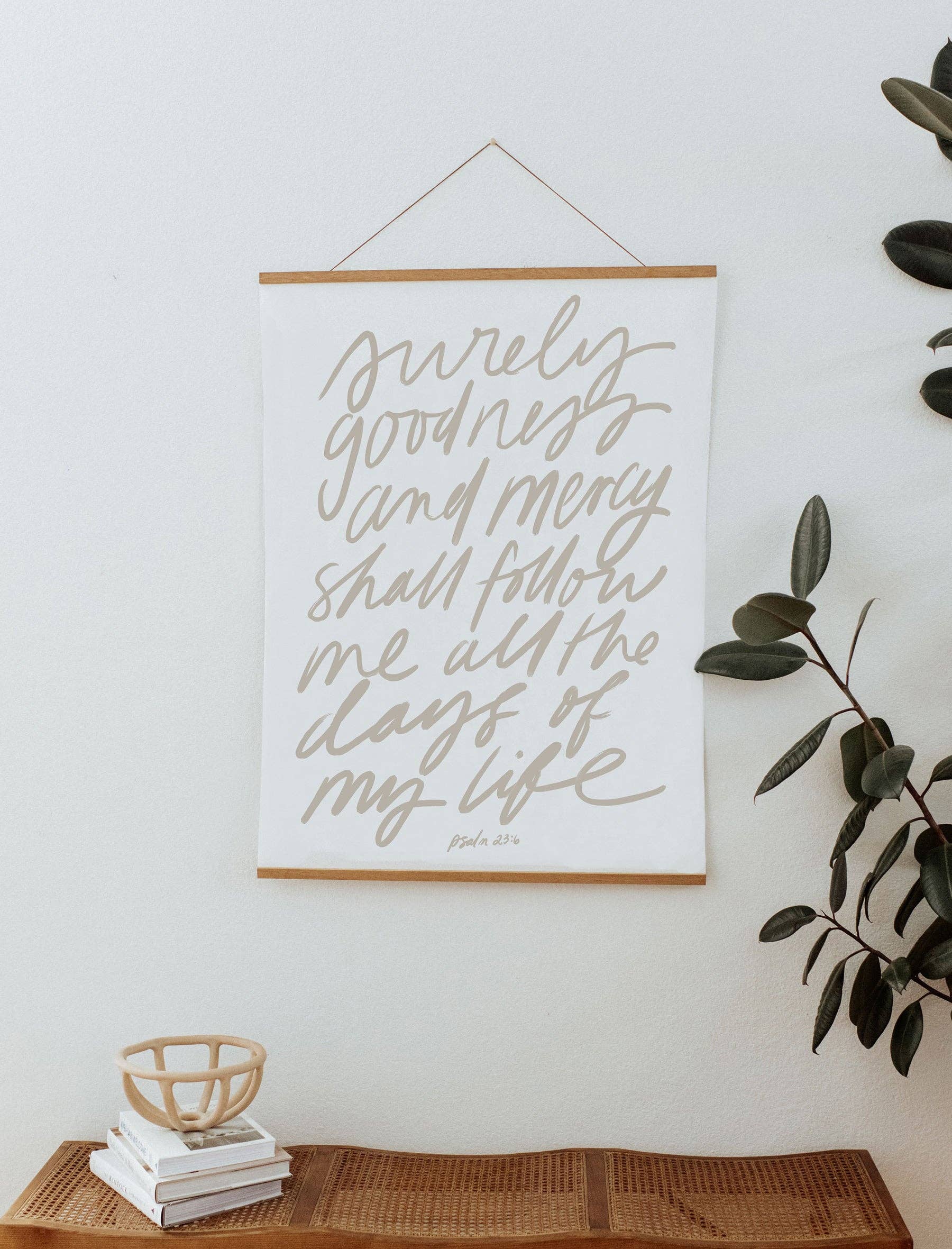 Surely Goodness Hanging Banner - Inspirational Wall Decor for Home, Church & Office - Perfect for Religious Gifts & Spiritual Spaces