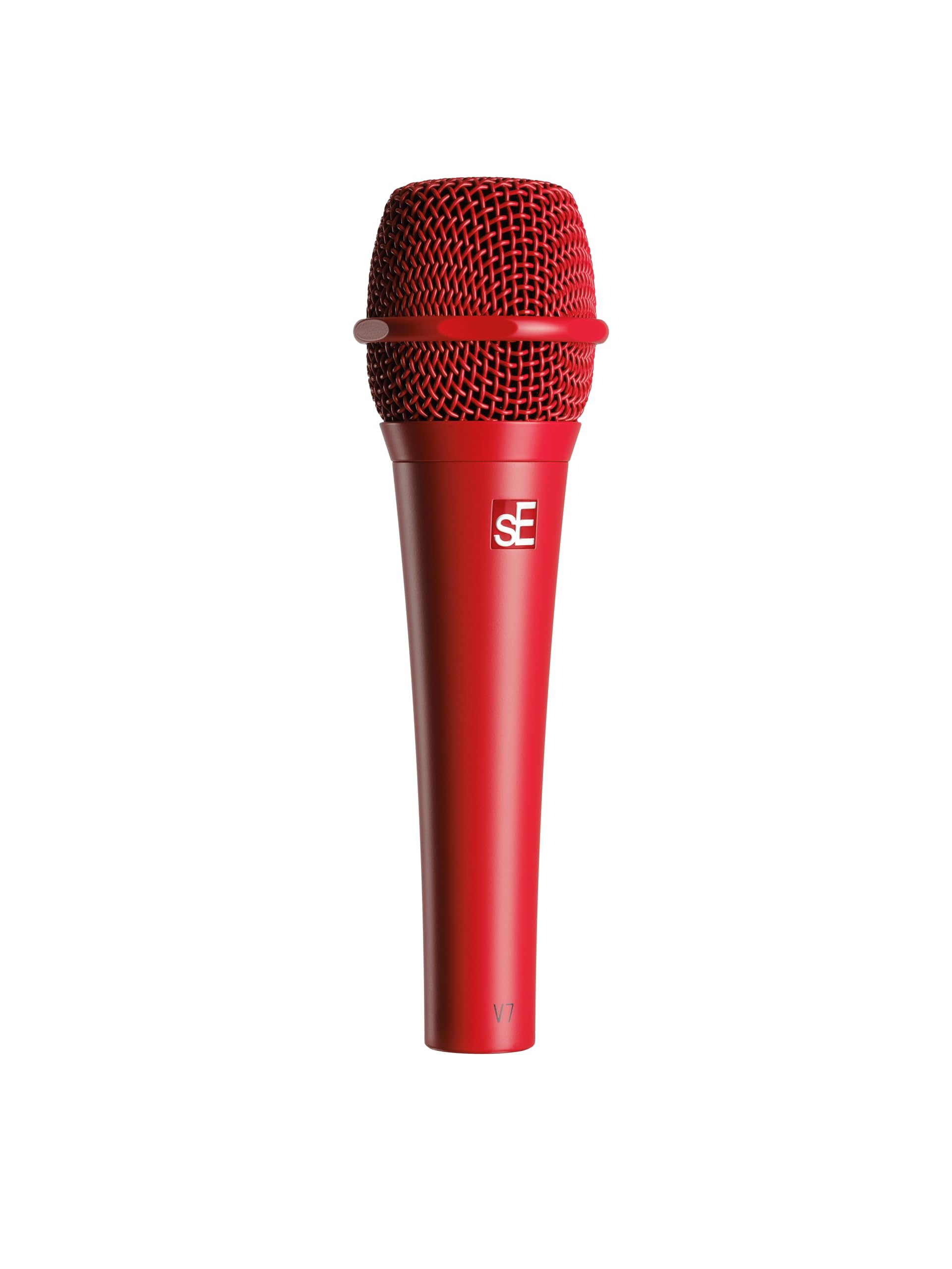 SE Electronics V7-RED Professional Studio-Grade Supercardioid Handheld Microphone - Ideal for Podcasting, Live Streaming & Vocal Recording (Red)