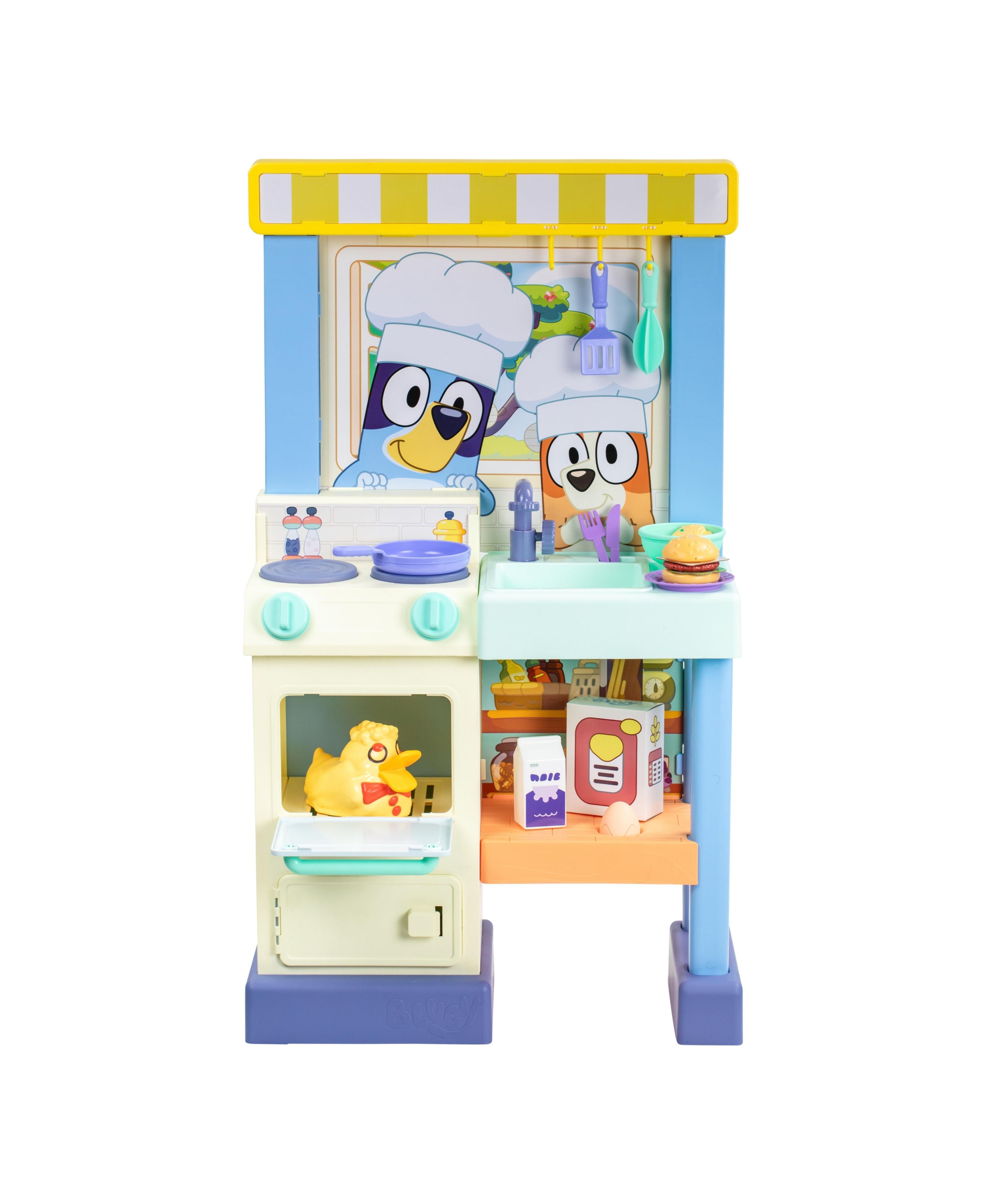 Bluey Deluxe Cook and Clean Kitchen Playset S11 - Interactive Pretend Play Toy for Kids Ages 3+ | Perfect for Imaginative Play, Birthday Gifts & Preschool Learning Activities
