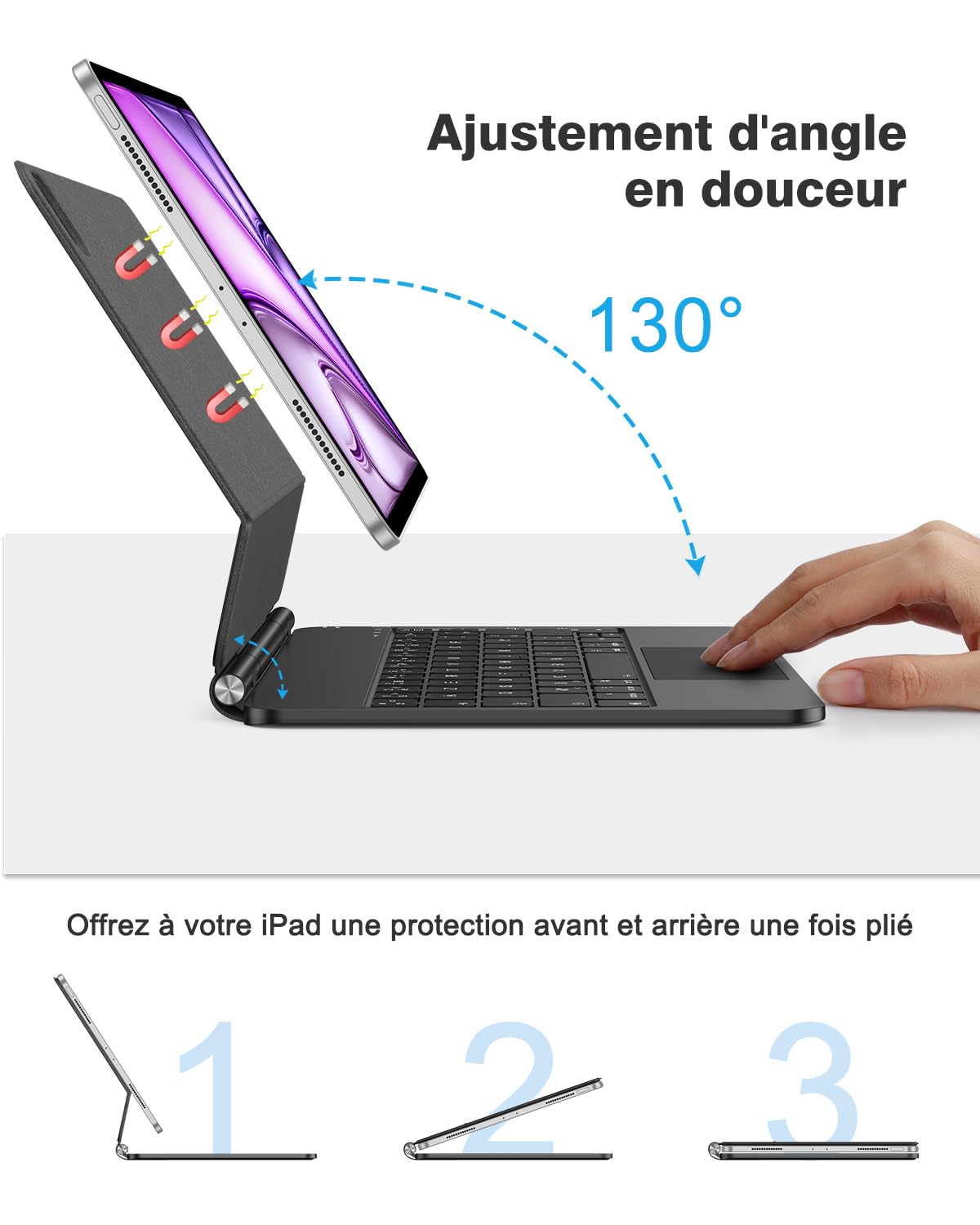 Magnetic Keyboard Case for iPad Air 11