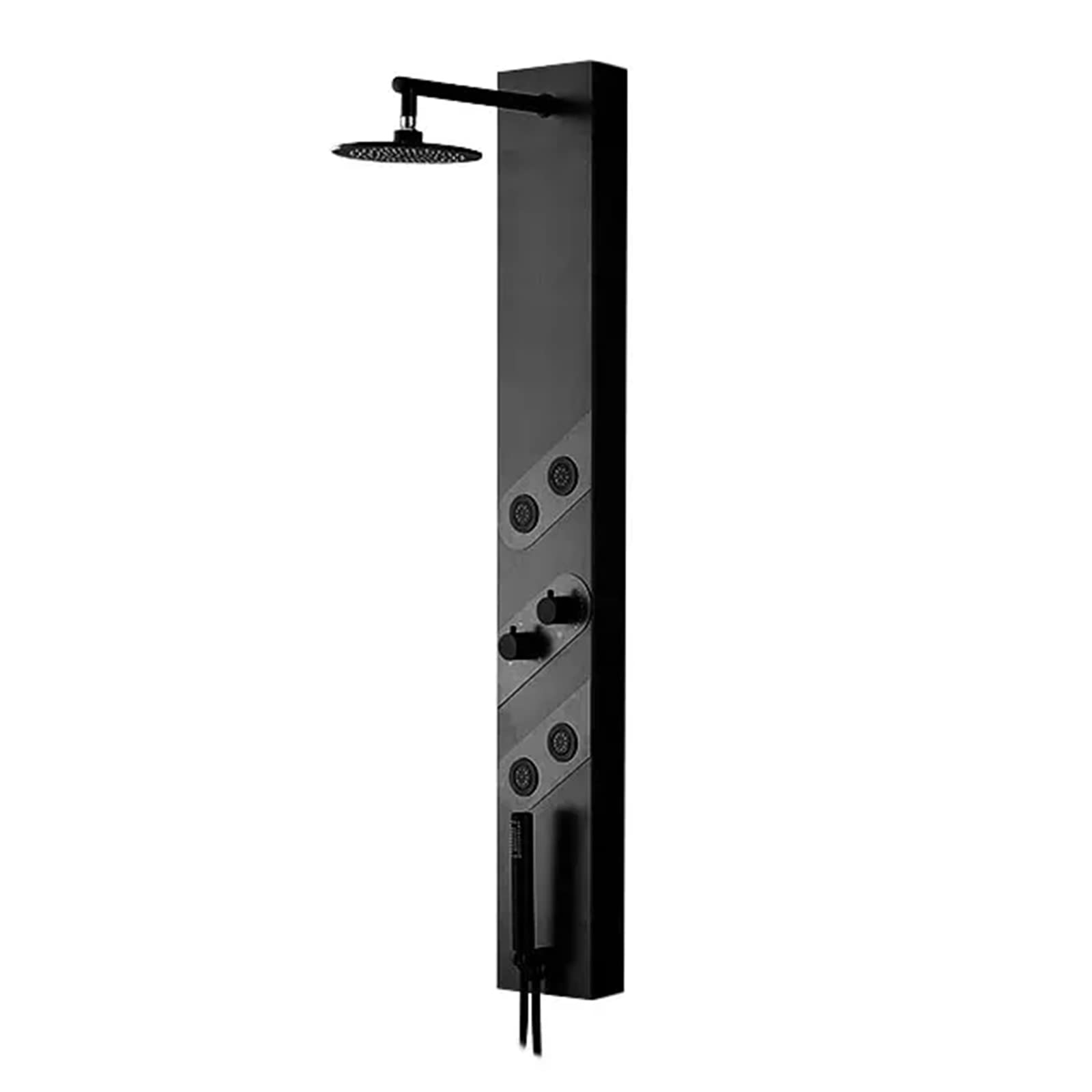 Premium 304 Stainless Steel Shower Panel - Wall Mounted Multi-Function Spa System with Adjustable Massage Jets, Rainfall Showerhead & Handheld Sprayer | Perfect for Bathroom Renovation, Luxury Spa Experience & Modern Home Decor