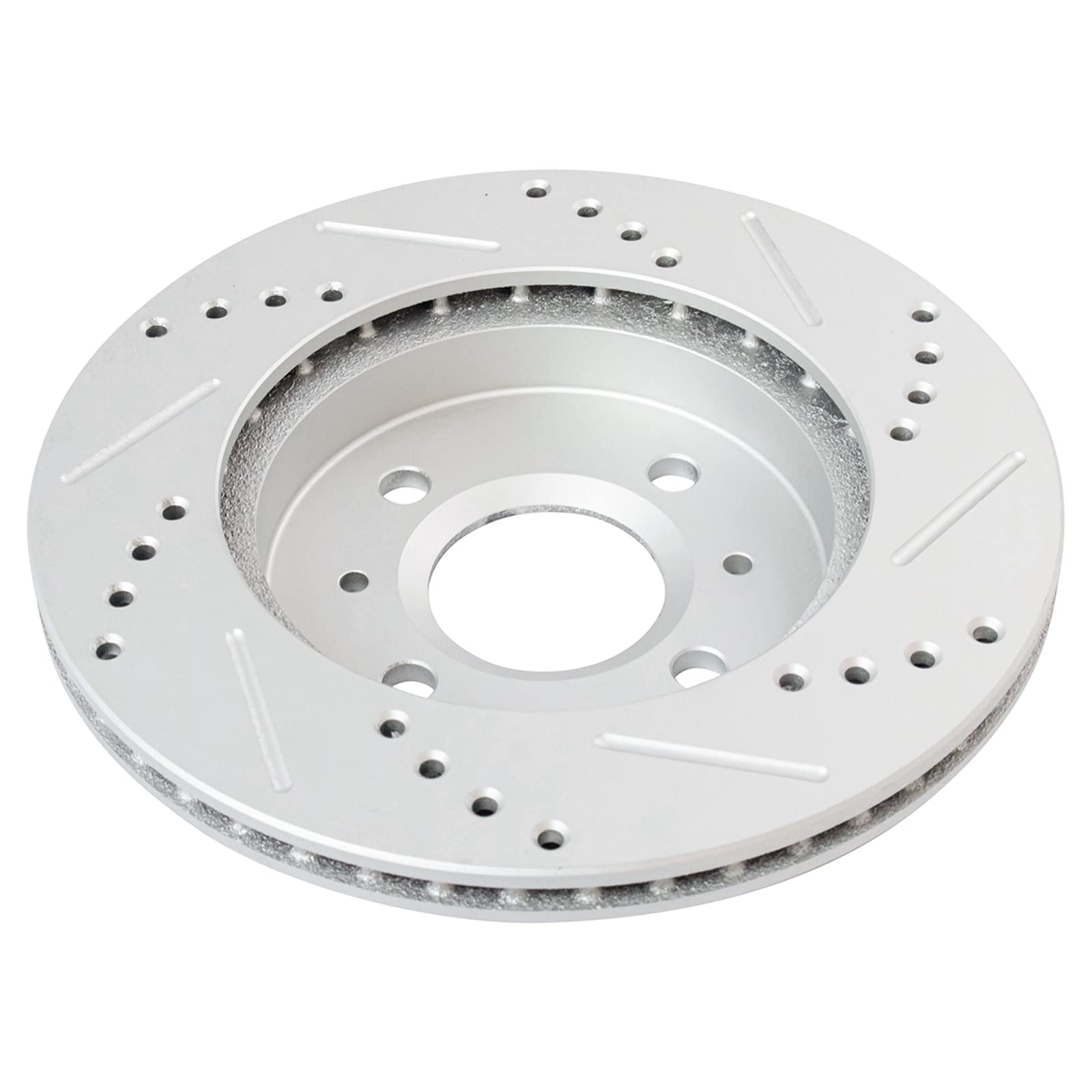 TRQ Front Wheel Bearing Kit with Ceramic Brake Pads & Performance Rotors - Complete Replacement Set with Lubricants for Smooth Driving & Enhanced Braking Performance | Perfect for Daily Commutes, Highway Driving & Performance Upgrades