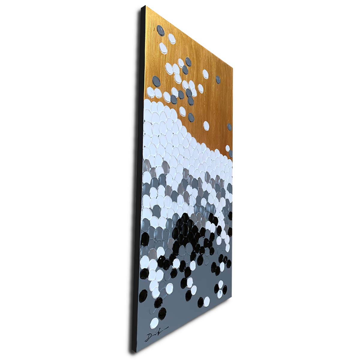 Hand Painted Textured Canvas Abstract Wall Art - Modern Contemporary Framed Painting for Living Room Decor | Perfect for Home, Office & Gift Giving