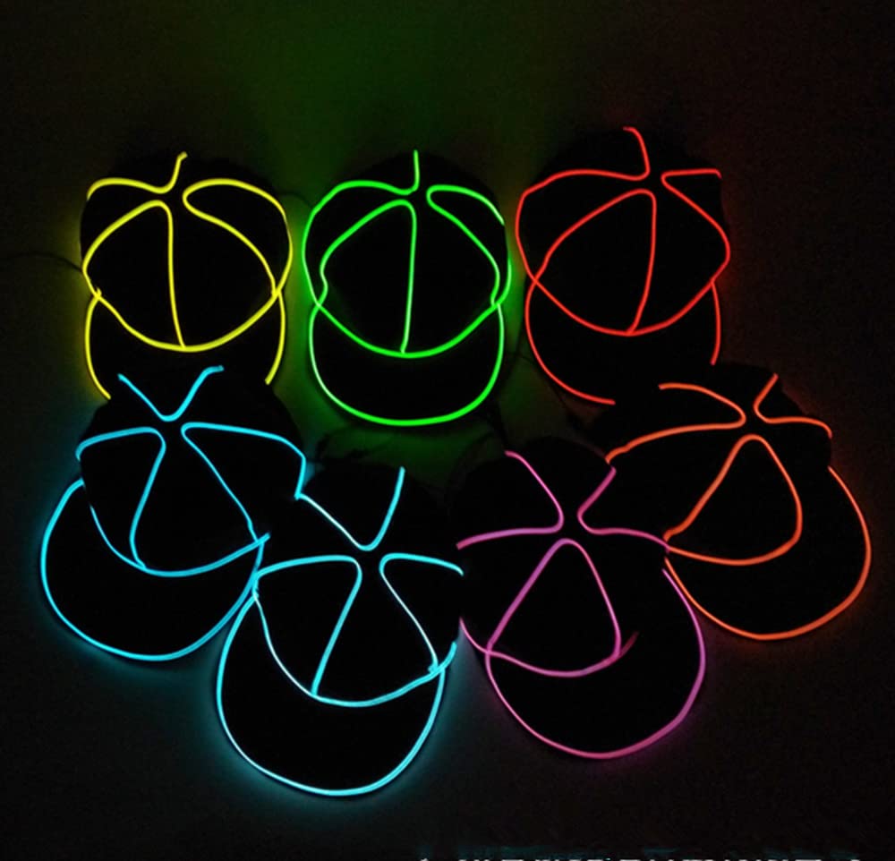 LED Light Up Baseball Cap - Unisex Hip Hop Party Hat with Luminous LED Lights for Adults (Green) - Perfect for Night Parties, Raves, Concerts & Festivals