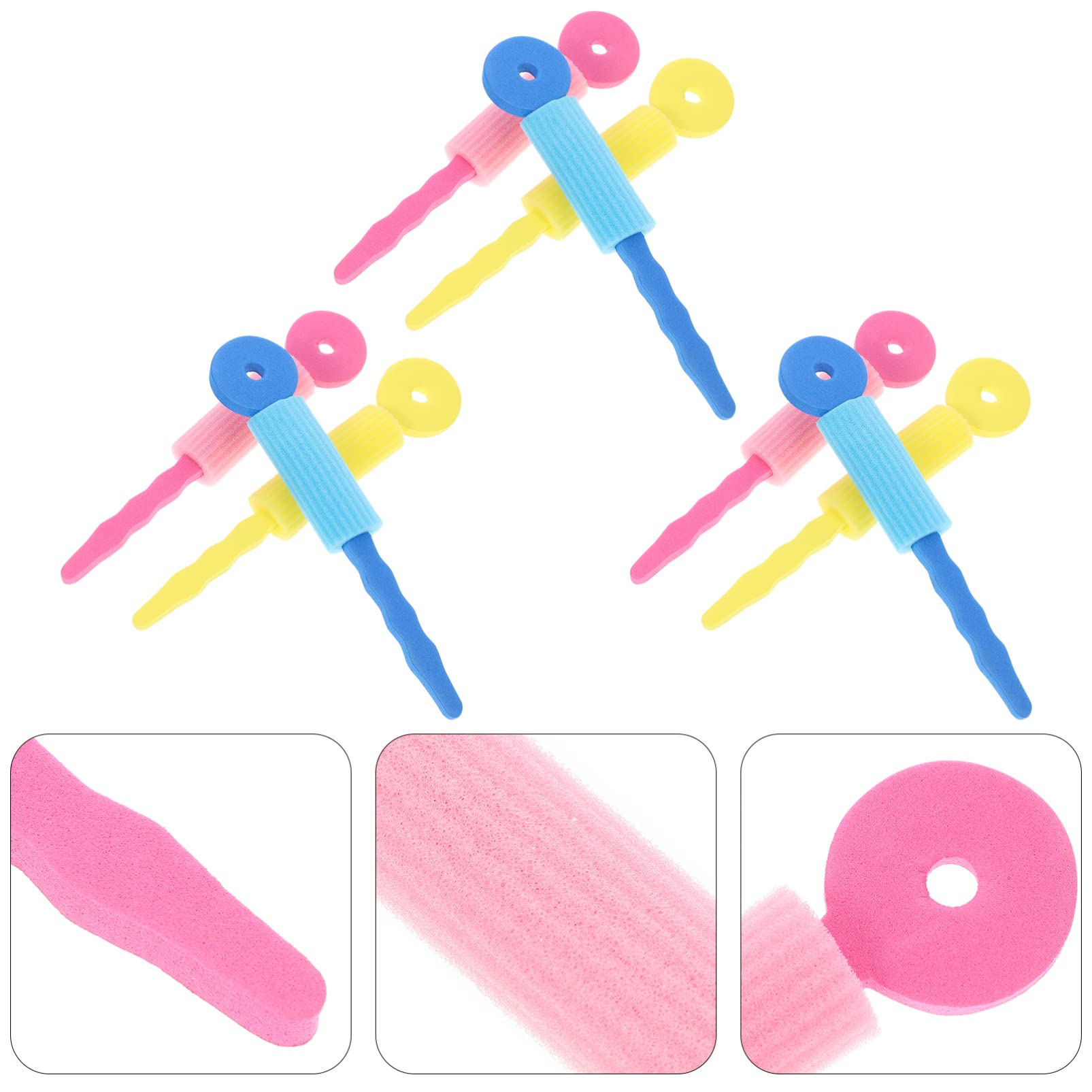 FOMIYES 9pcs Sponge Hair Rollers with Clips - Soft Curling Rods for Voluminous Waves & Curls | Heatless Hair Styling Tool for Salon-Quality Results at Home | Perfect for Overnight Styling, Beach Waves & Updos