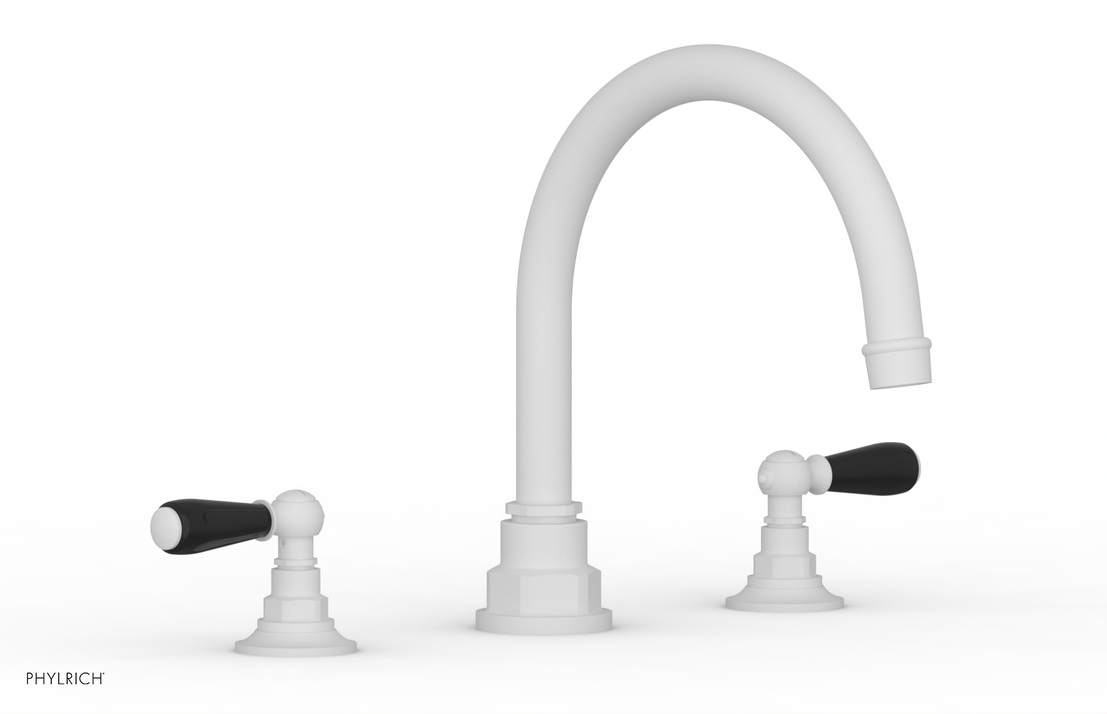 Jamestown Deck Tub Set with Lever Handles & Black Accents - 165
