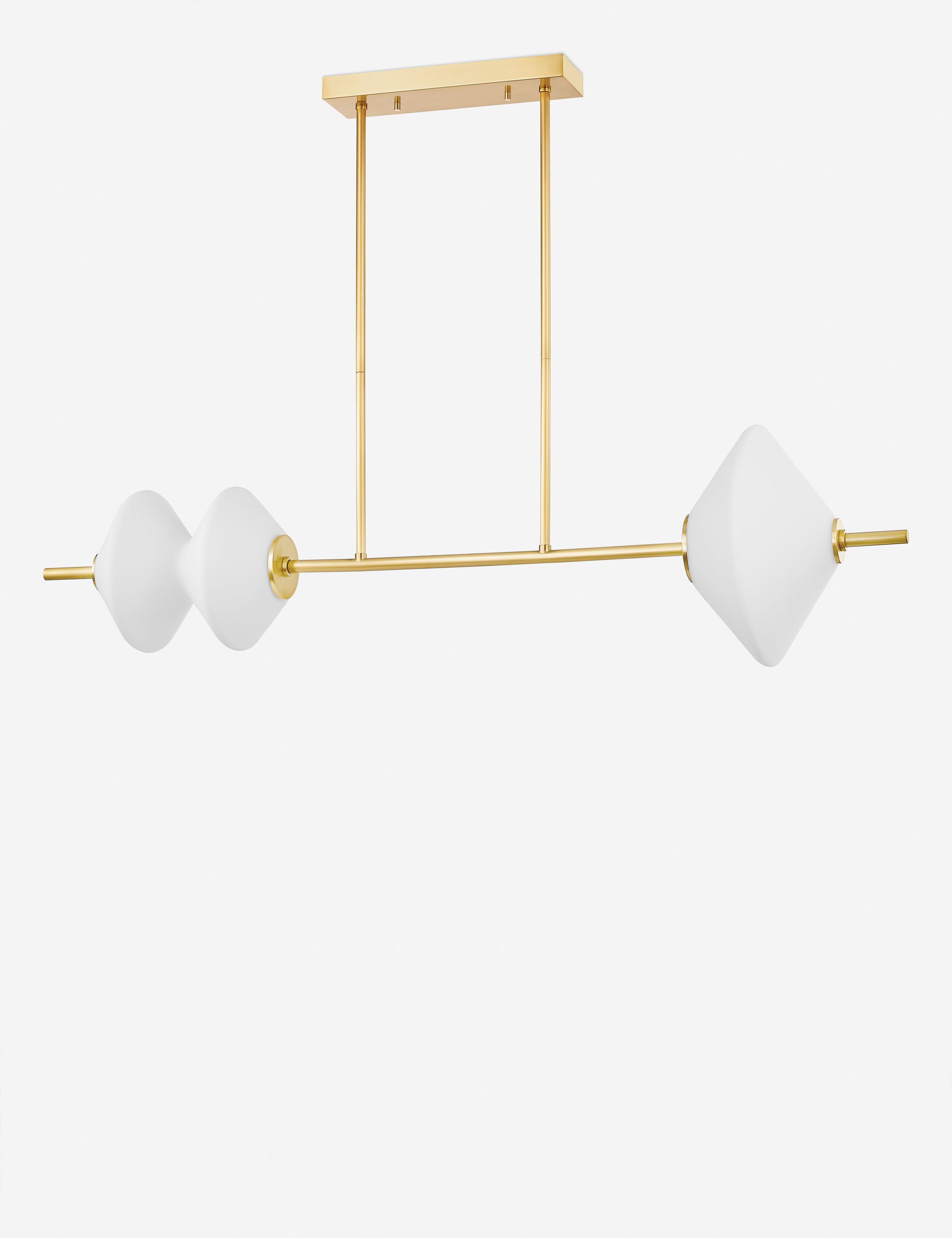 Modern Ayrton Linear Chandelier - Sleek LED Ceiling Light Fixture for Dining Room, Kitchen Island & Living Room Lighting